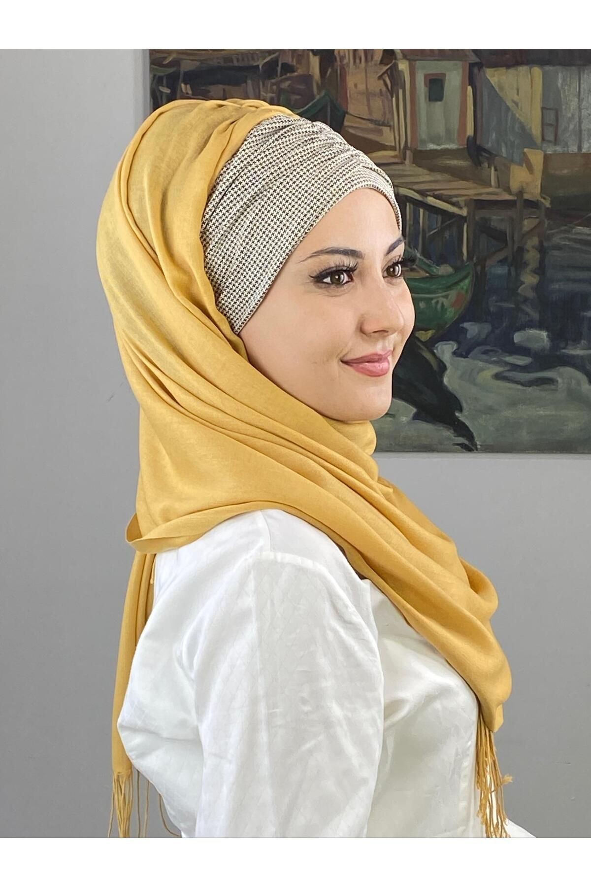SARI PİTİKARE BÜZGÜLÜ ŞAL