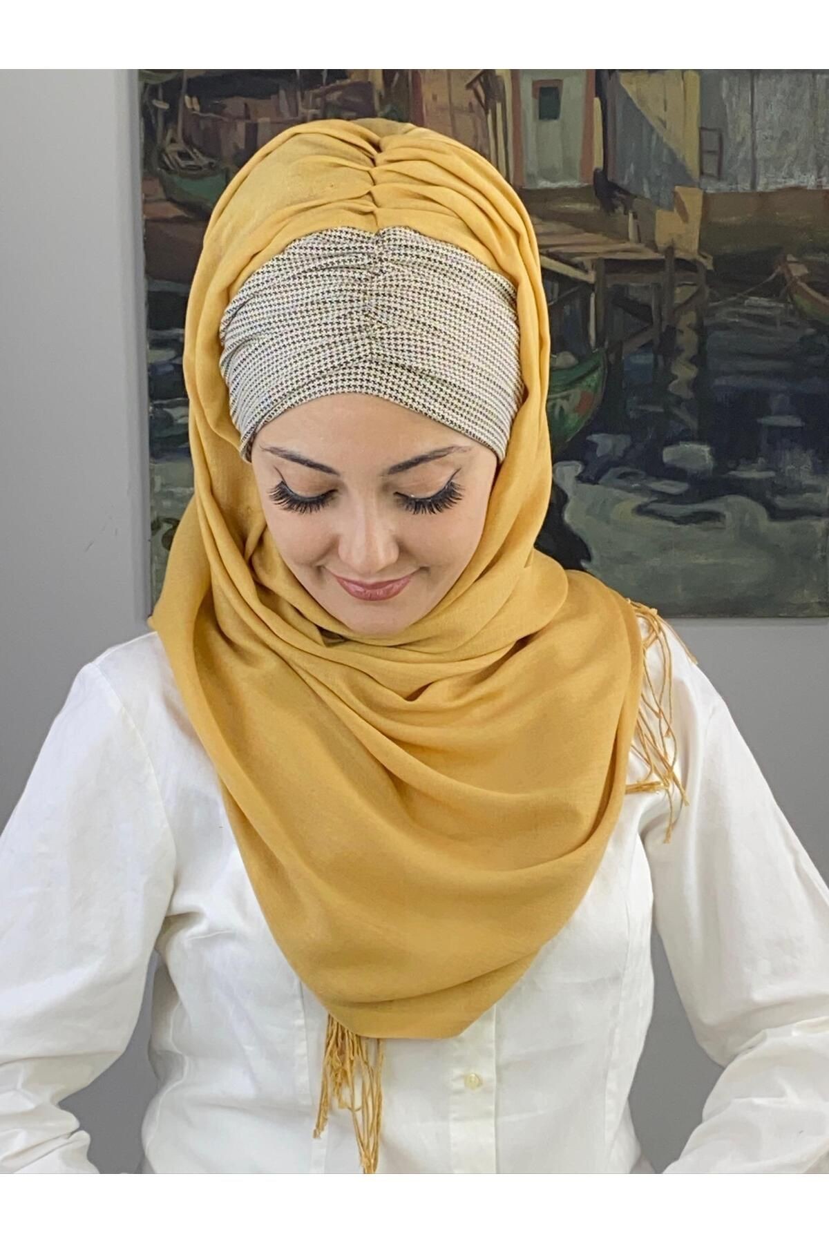 SARI PİTİKARE BÜZGÜLÜ ŞAL