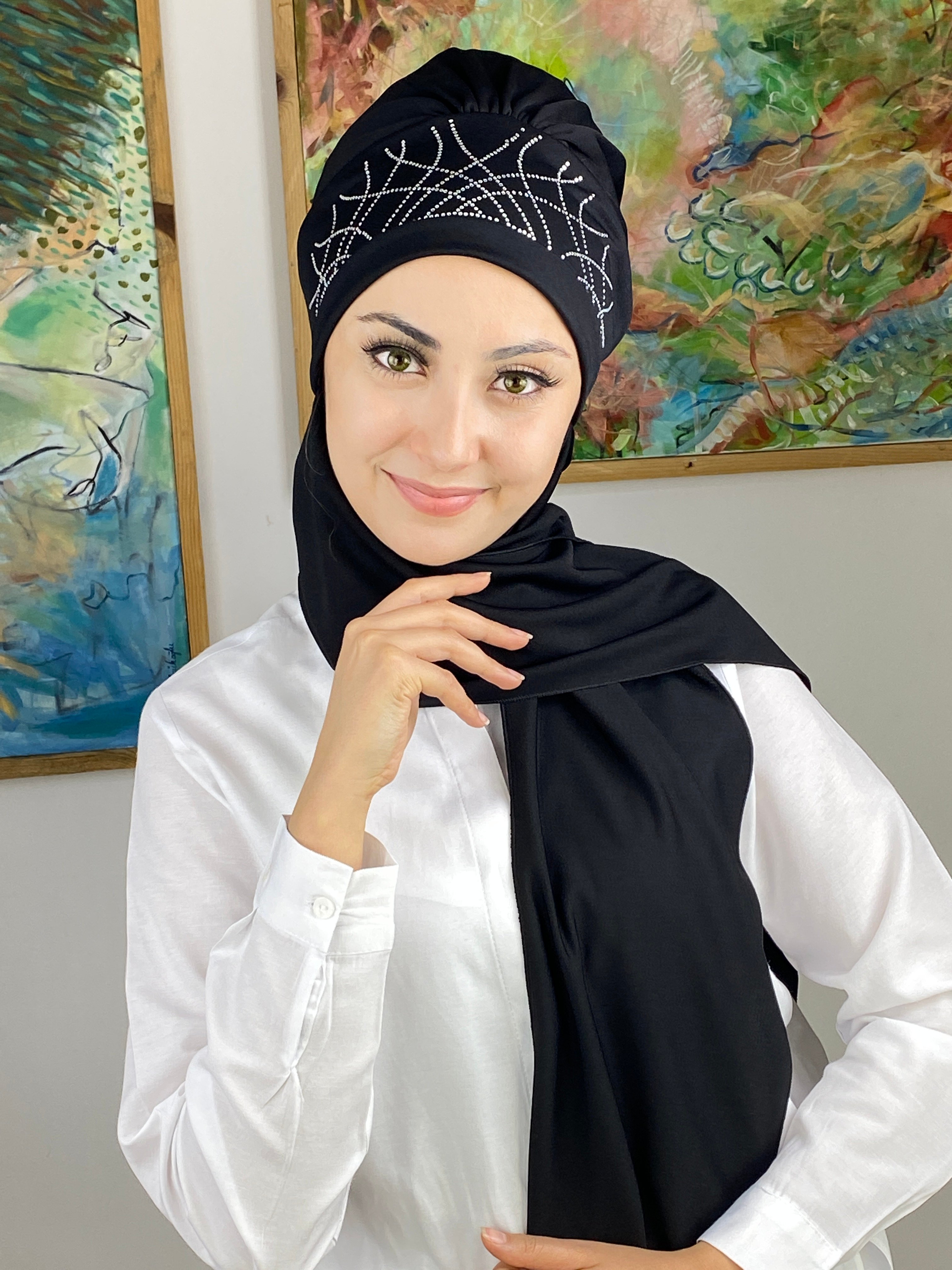Taç Model Atkılı Bone - koyu gri - simli
