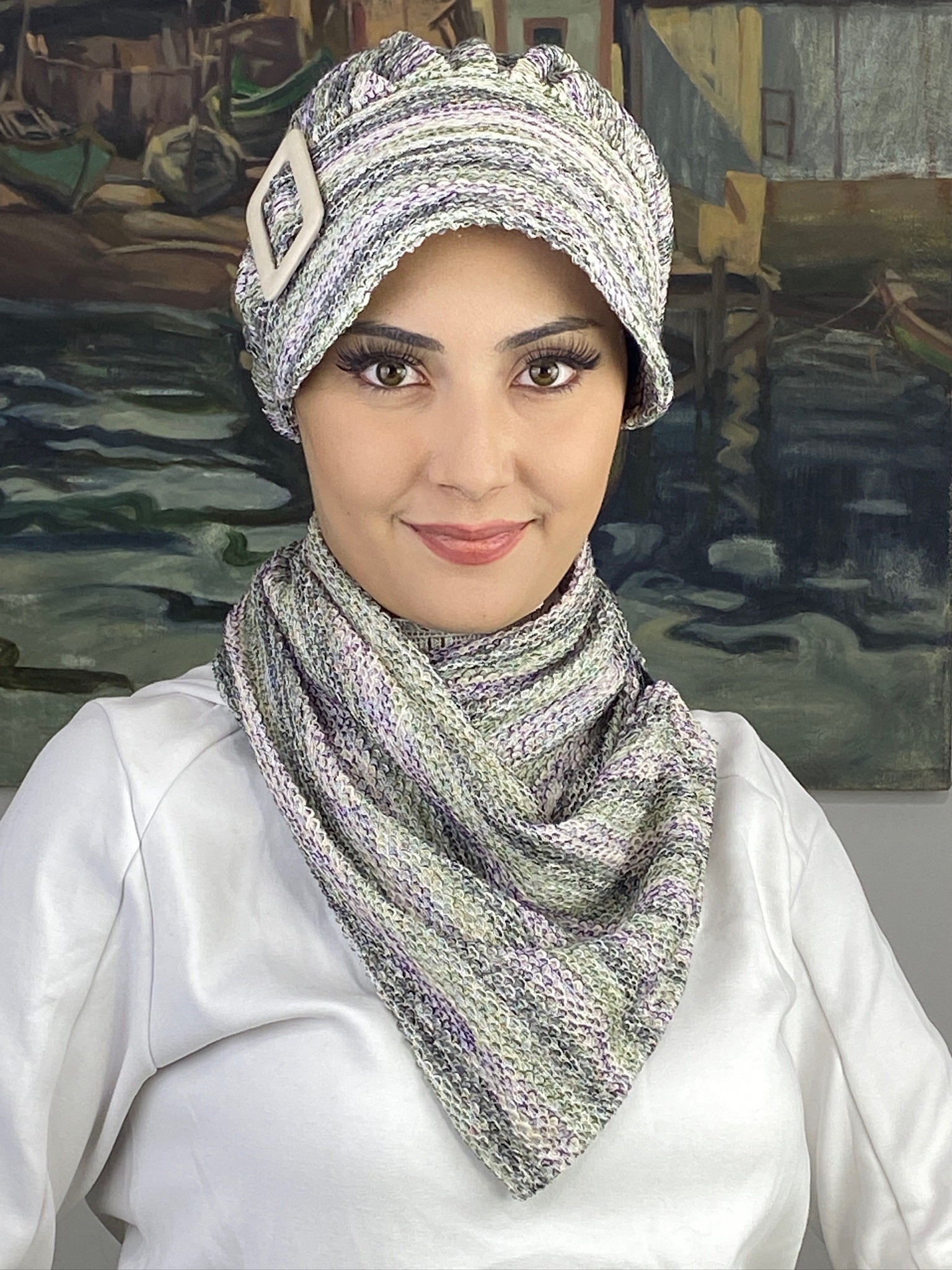 TOKALI TRİKO ŞAPKA ŞAL