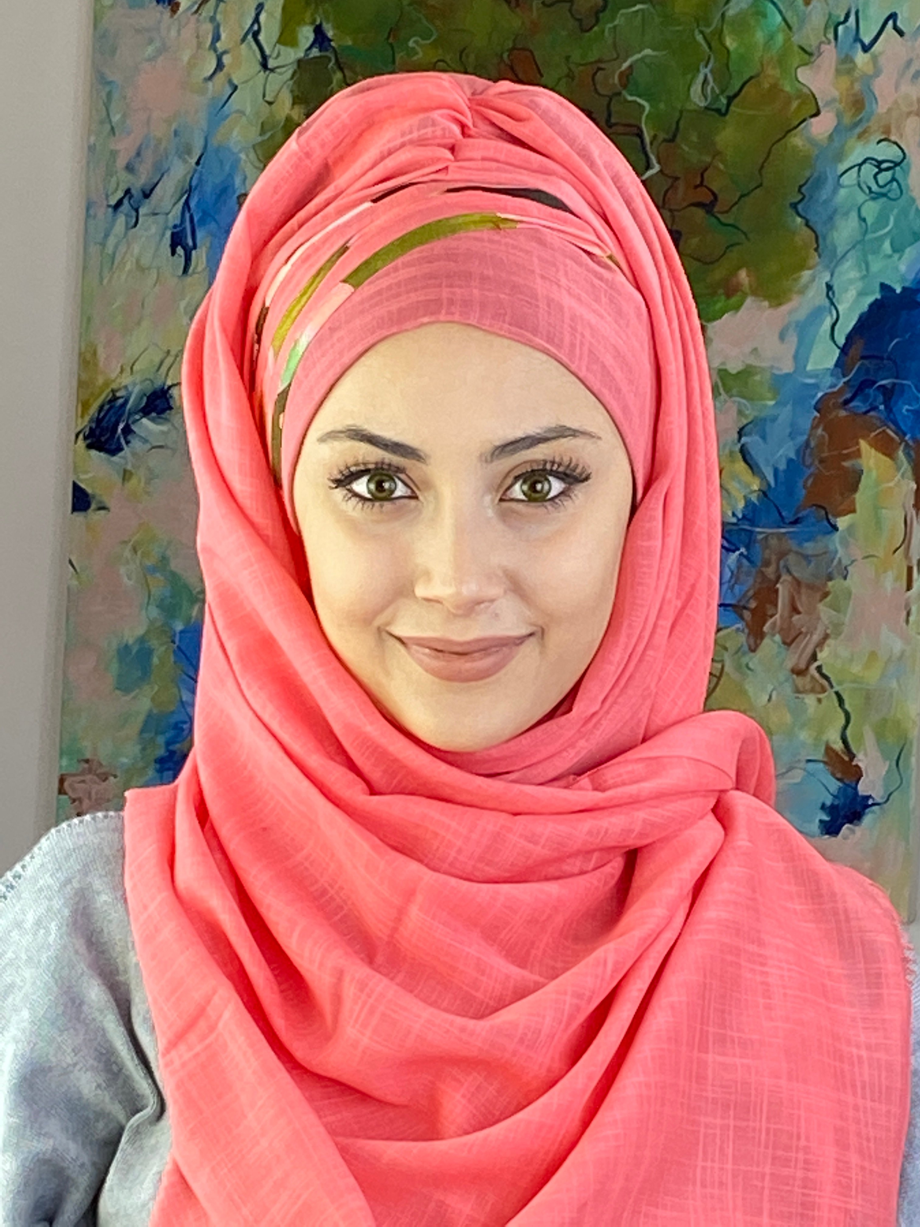 Yan Drapeli Hazır Şal - şeker pembe