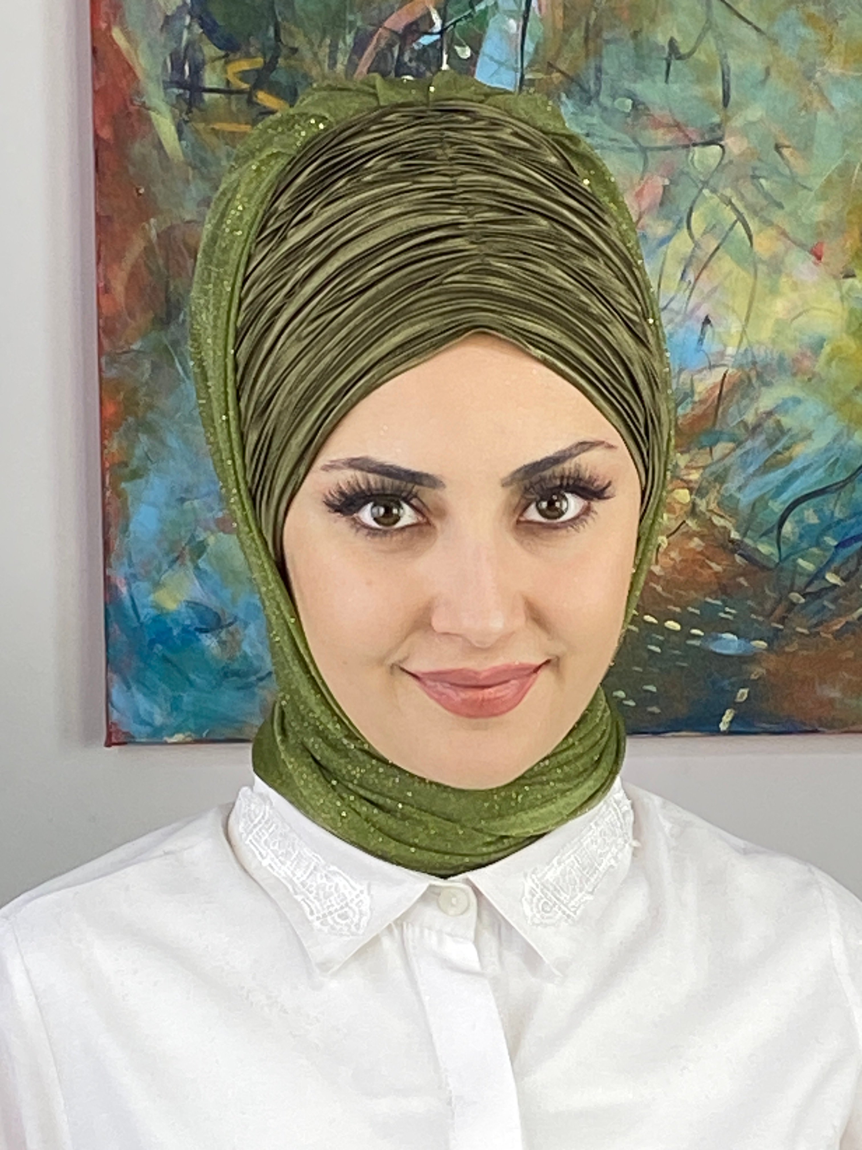 Dilber Model Büzgülü Abiye Şal