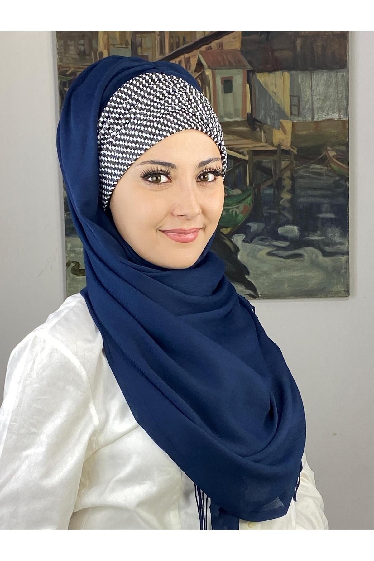 LACİVERT KAZ  BÜZGÜLÜ ŞAL