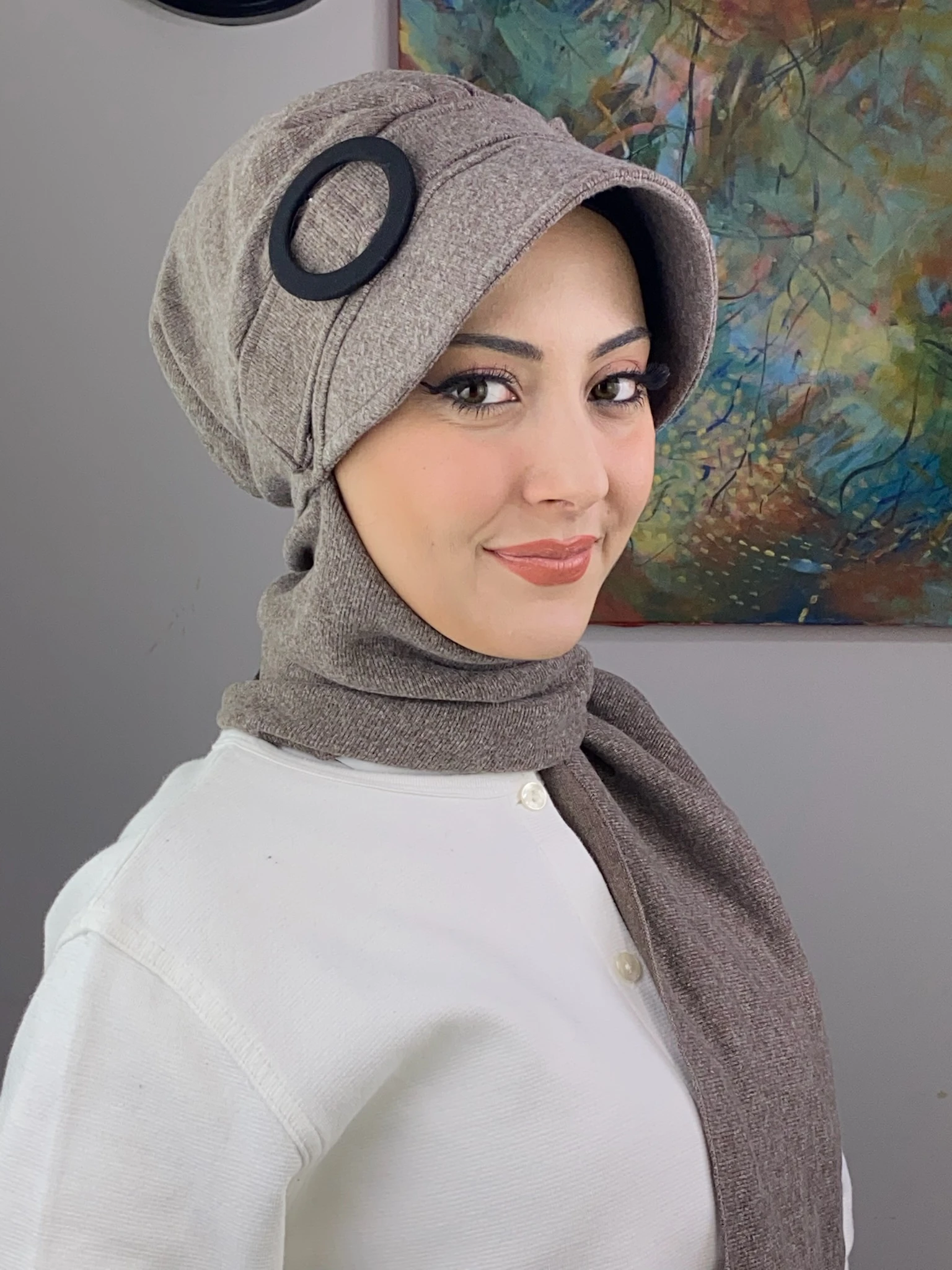 TOKALI ŞAPKA  - açık kahve