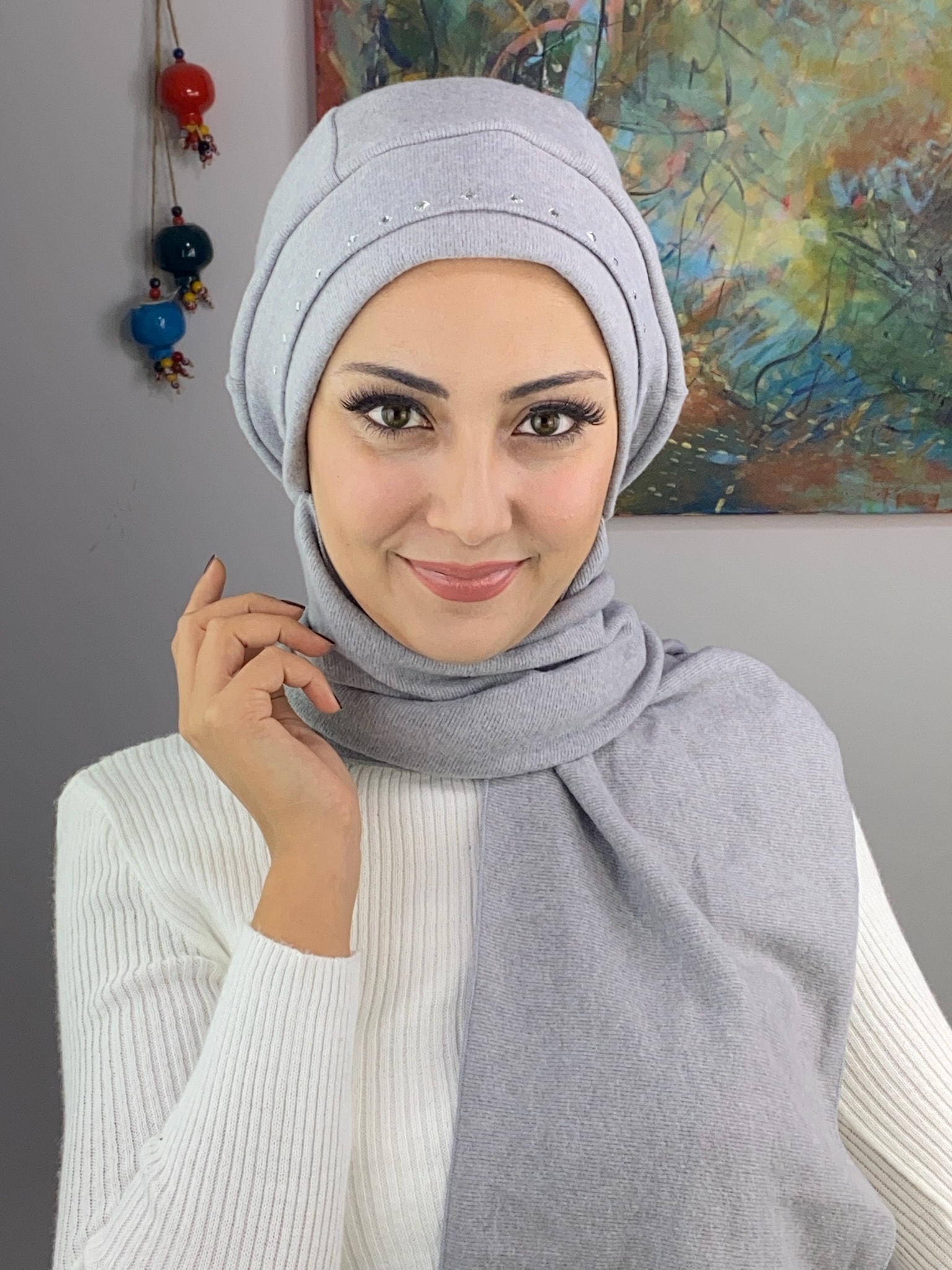 KARE TAŞ DETAYLI BERE