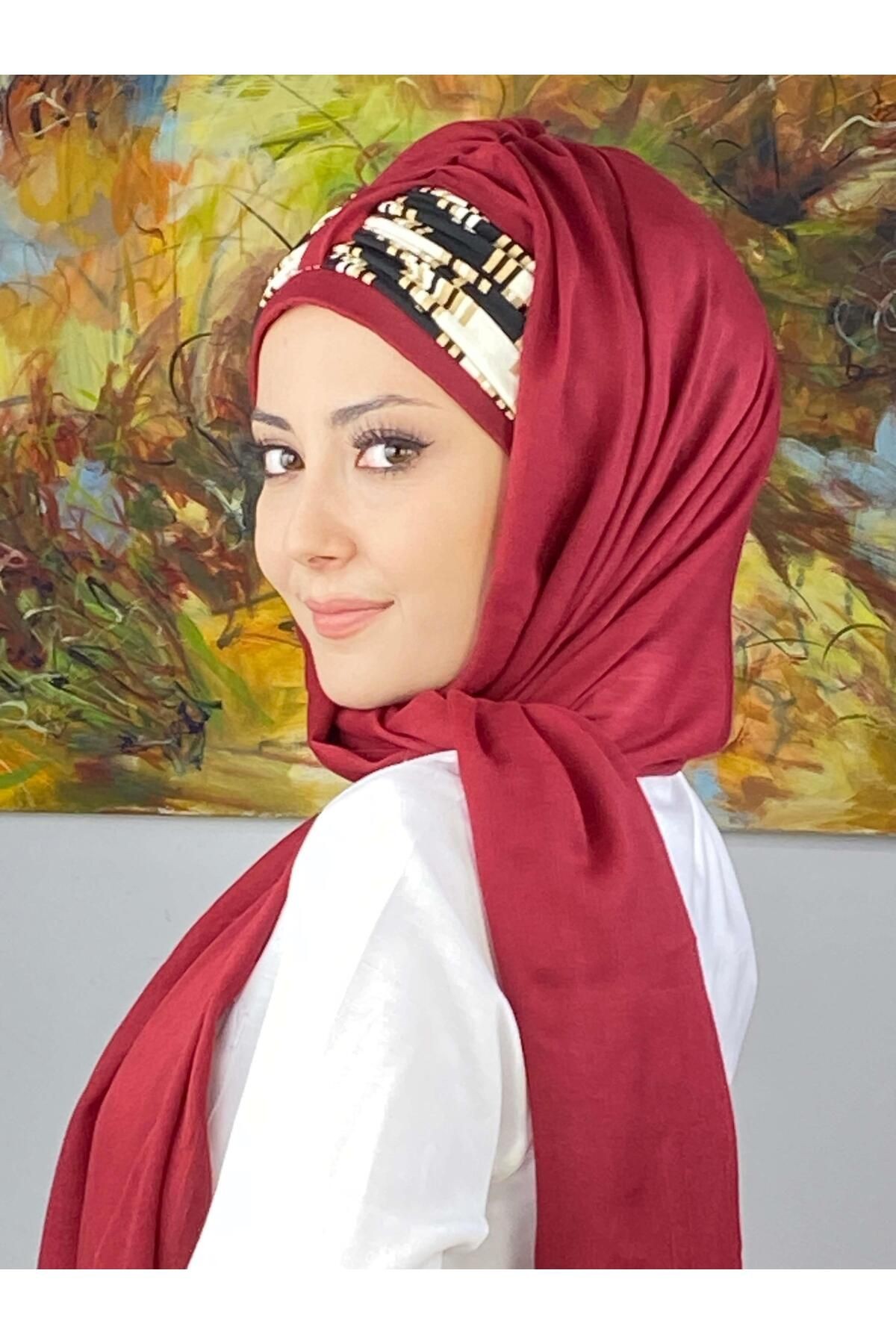 Hürrem Model Biritli Desen Detaylı Hazır Şal