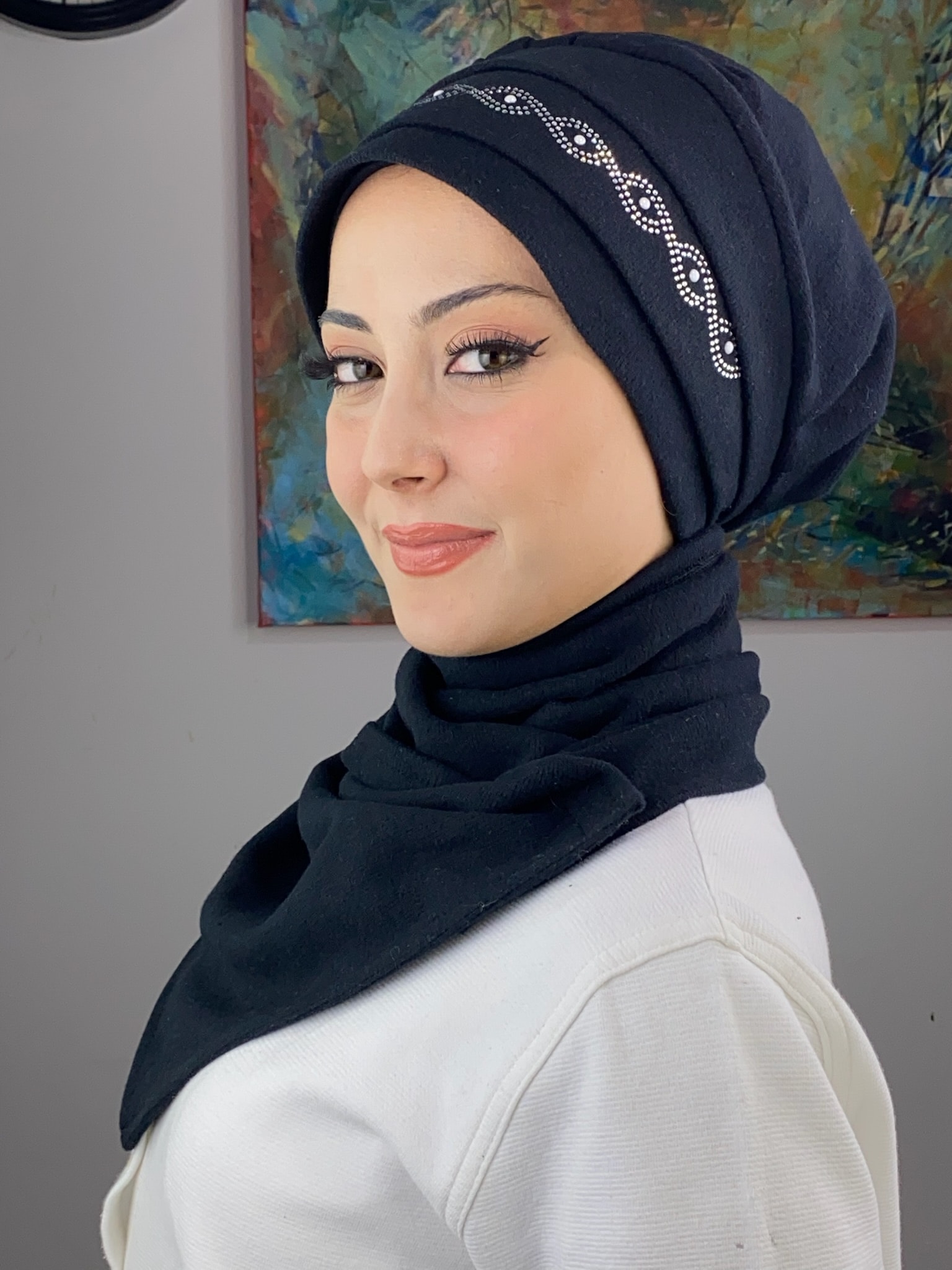 ARPA İNCİ  DESENLİ BERE