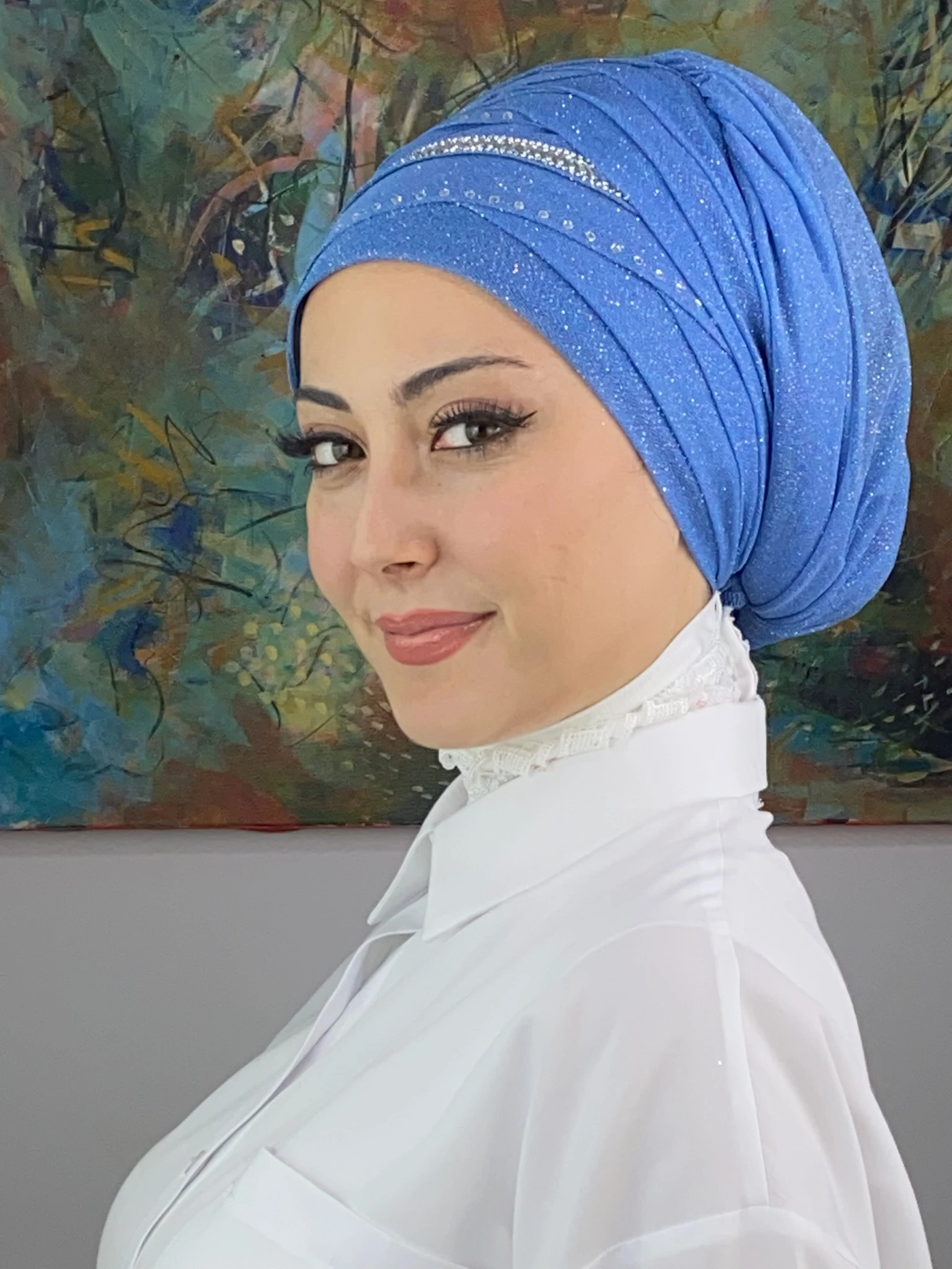 ŞERİT DETAYLI BONE ŞAL 