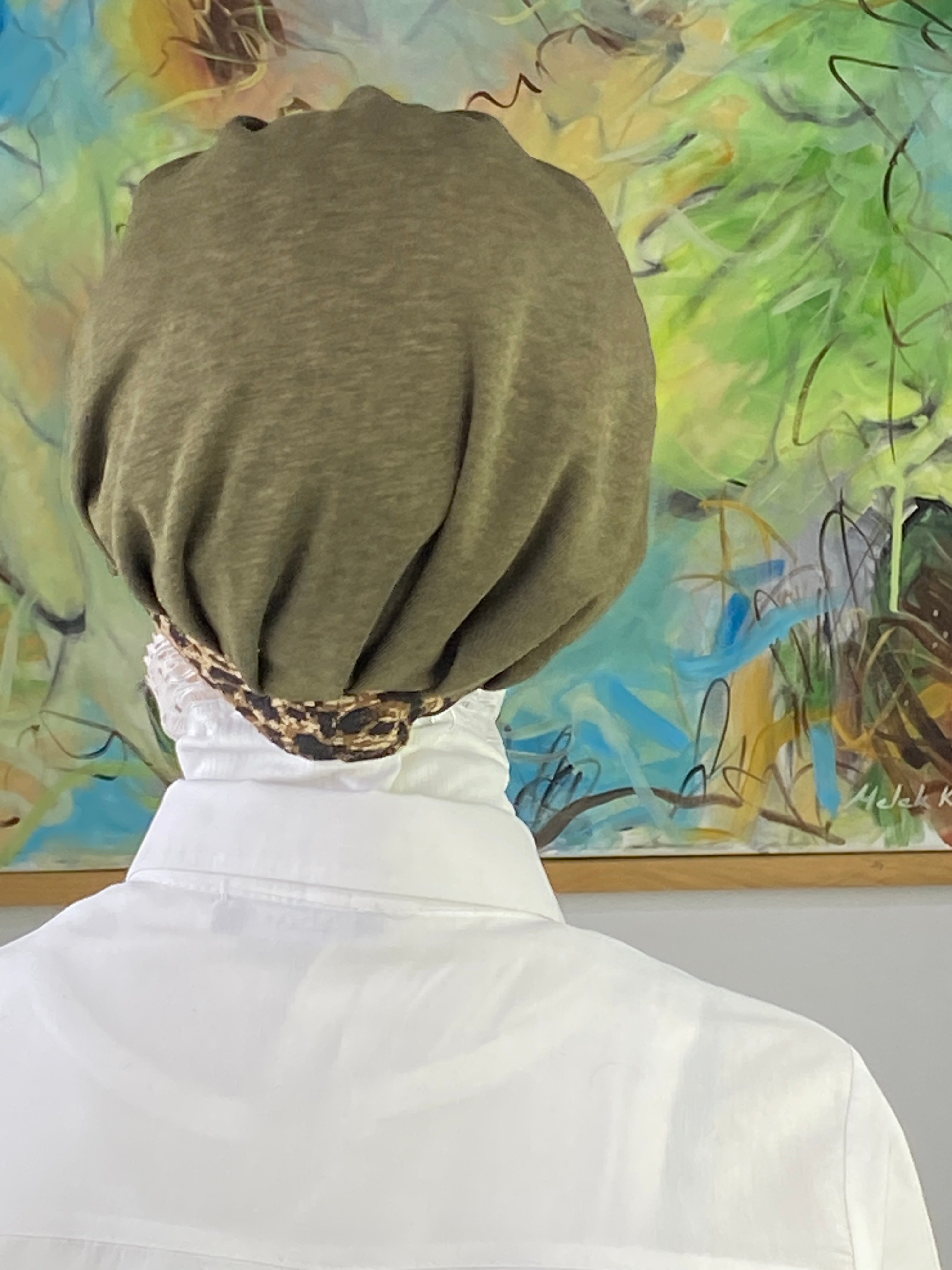 Nazlı Model Tokalı Küçük Kazayak Desenli Tesettür Şapka