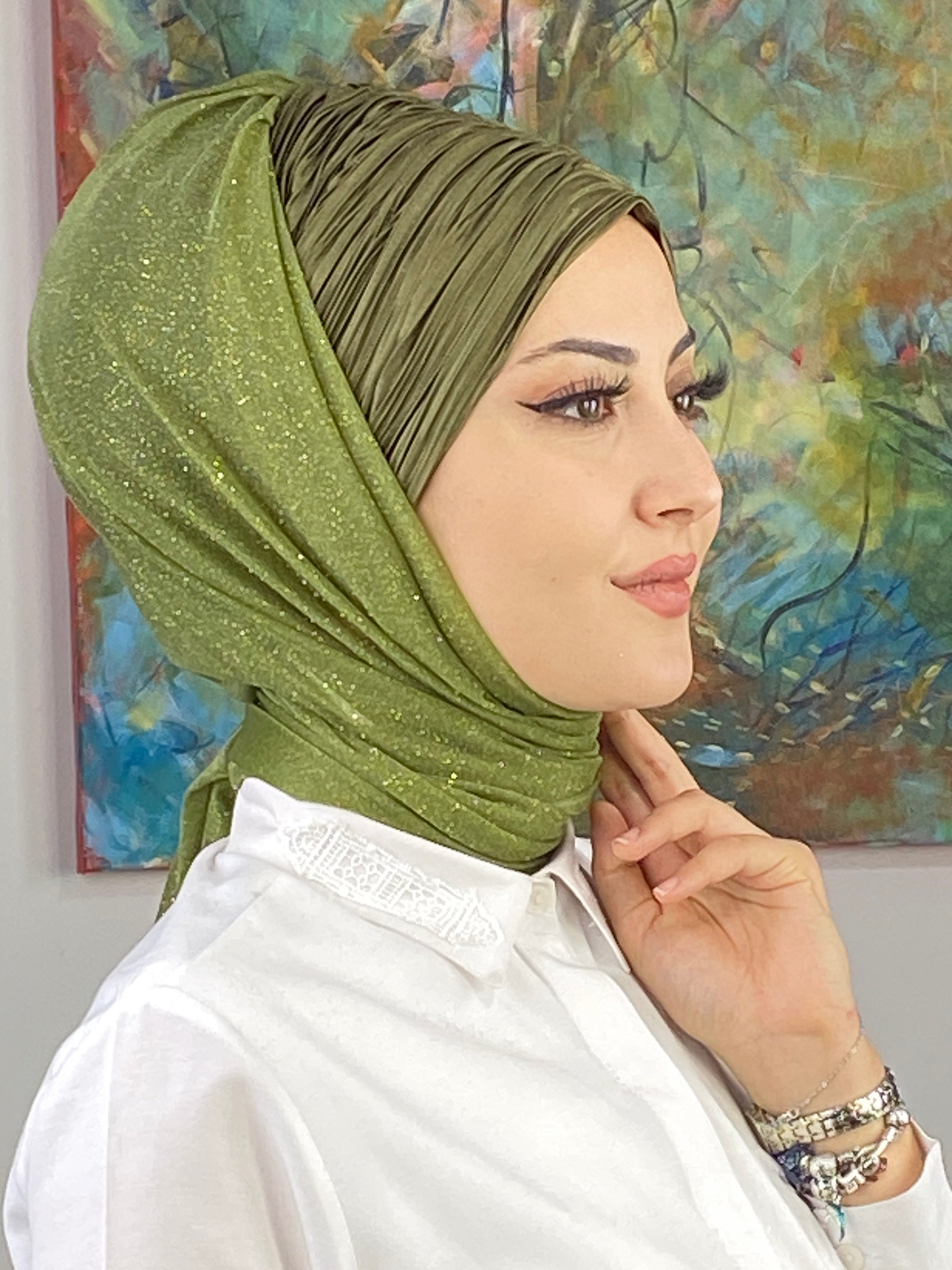 Dilber Model Büzgülü Abiye Şal