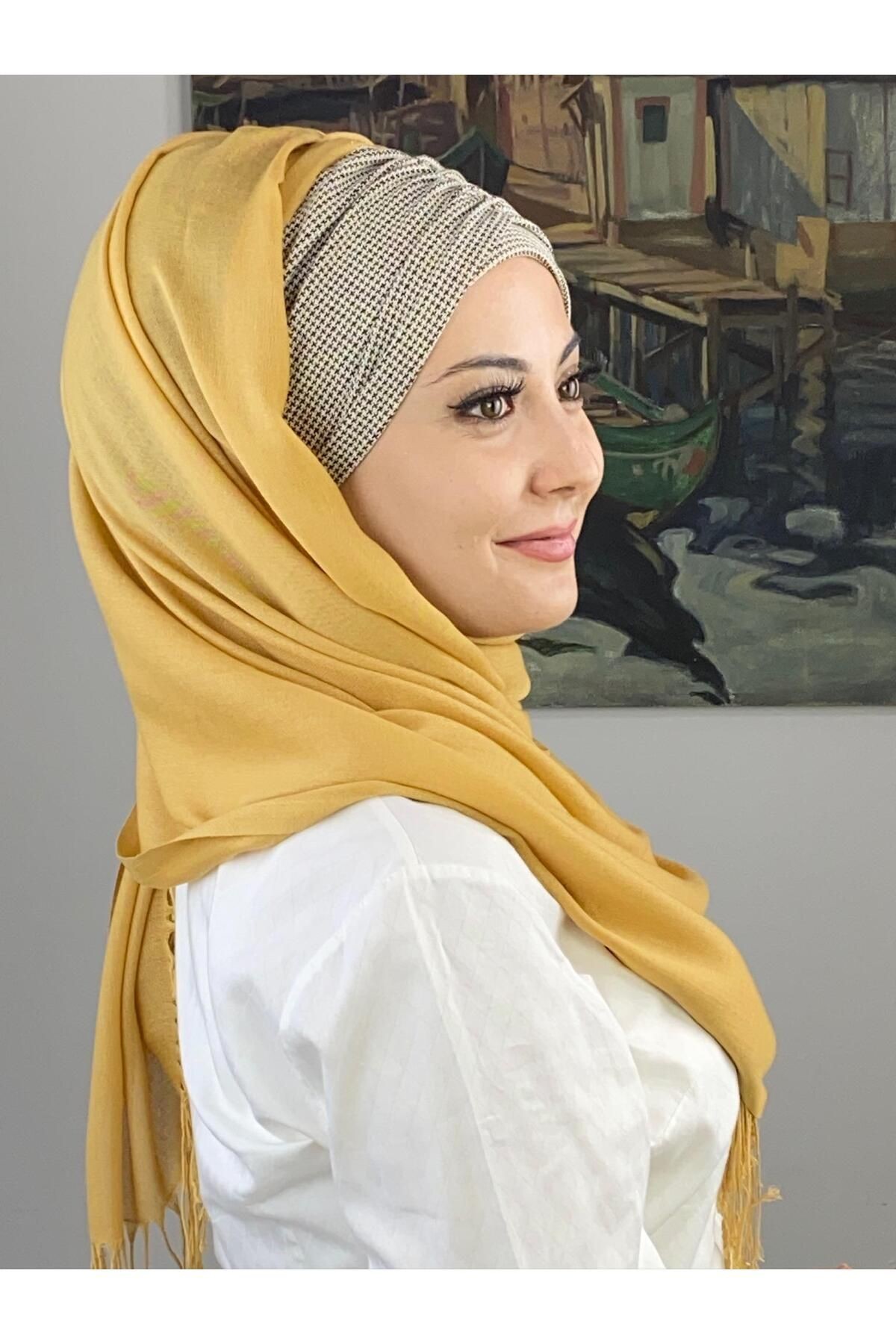 SARI PİTİKARE BÜZGÜLÜ ŞAL