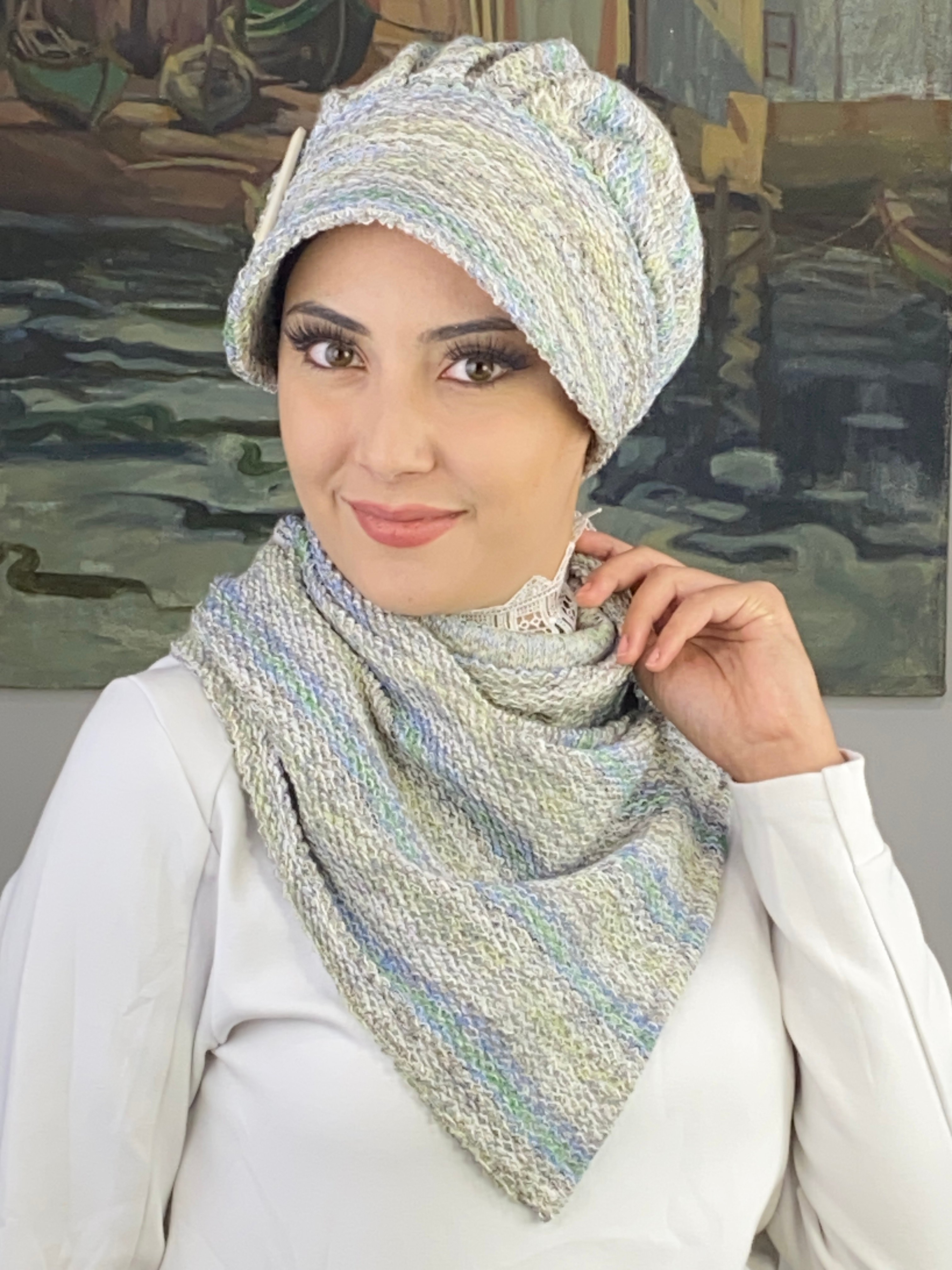 Sahra Model İkili Triko Şapka