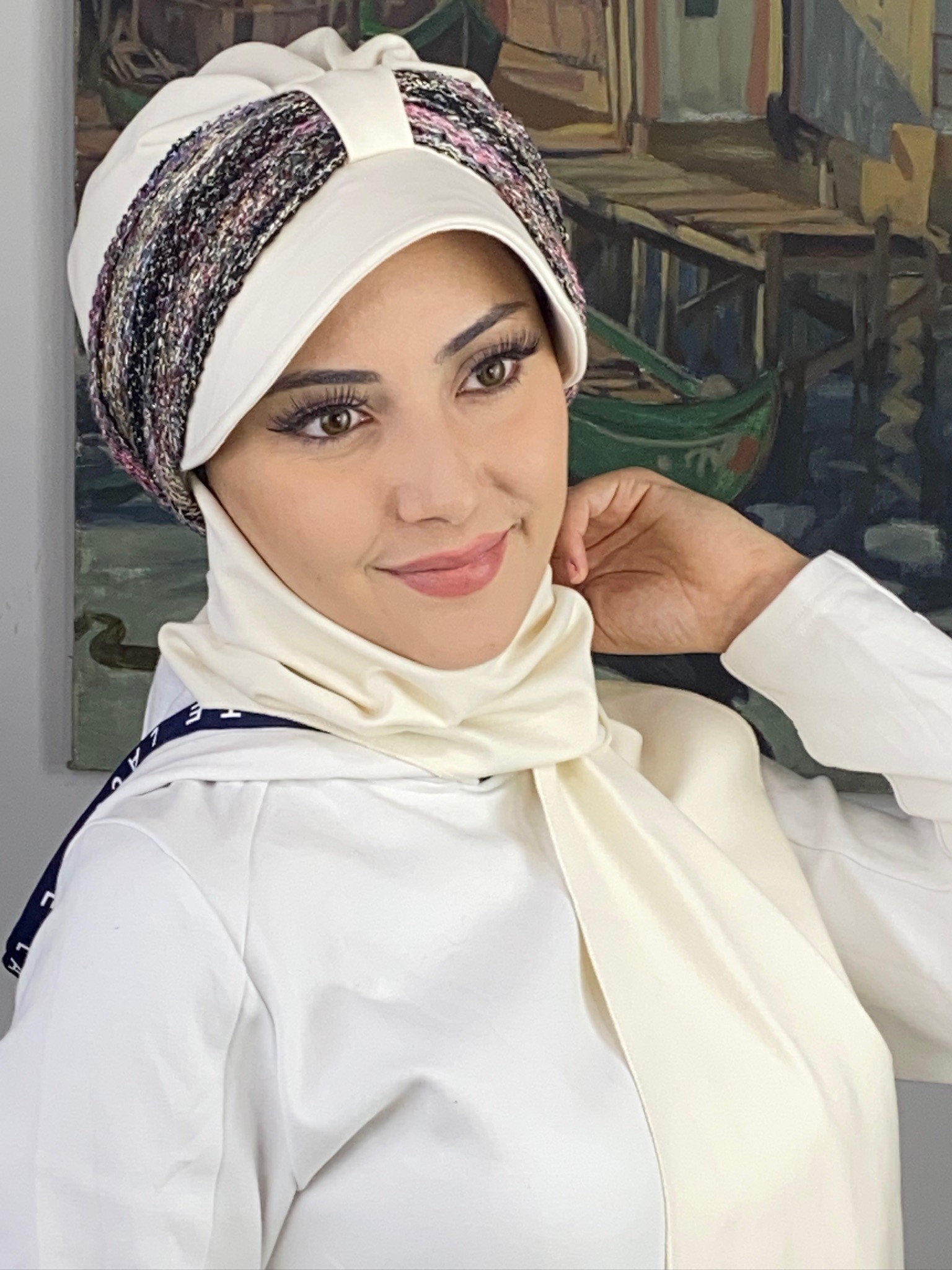 TEK BİRİTLİ ŞAPKA ŞAL
