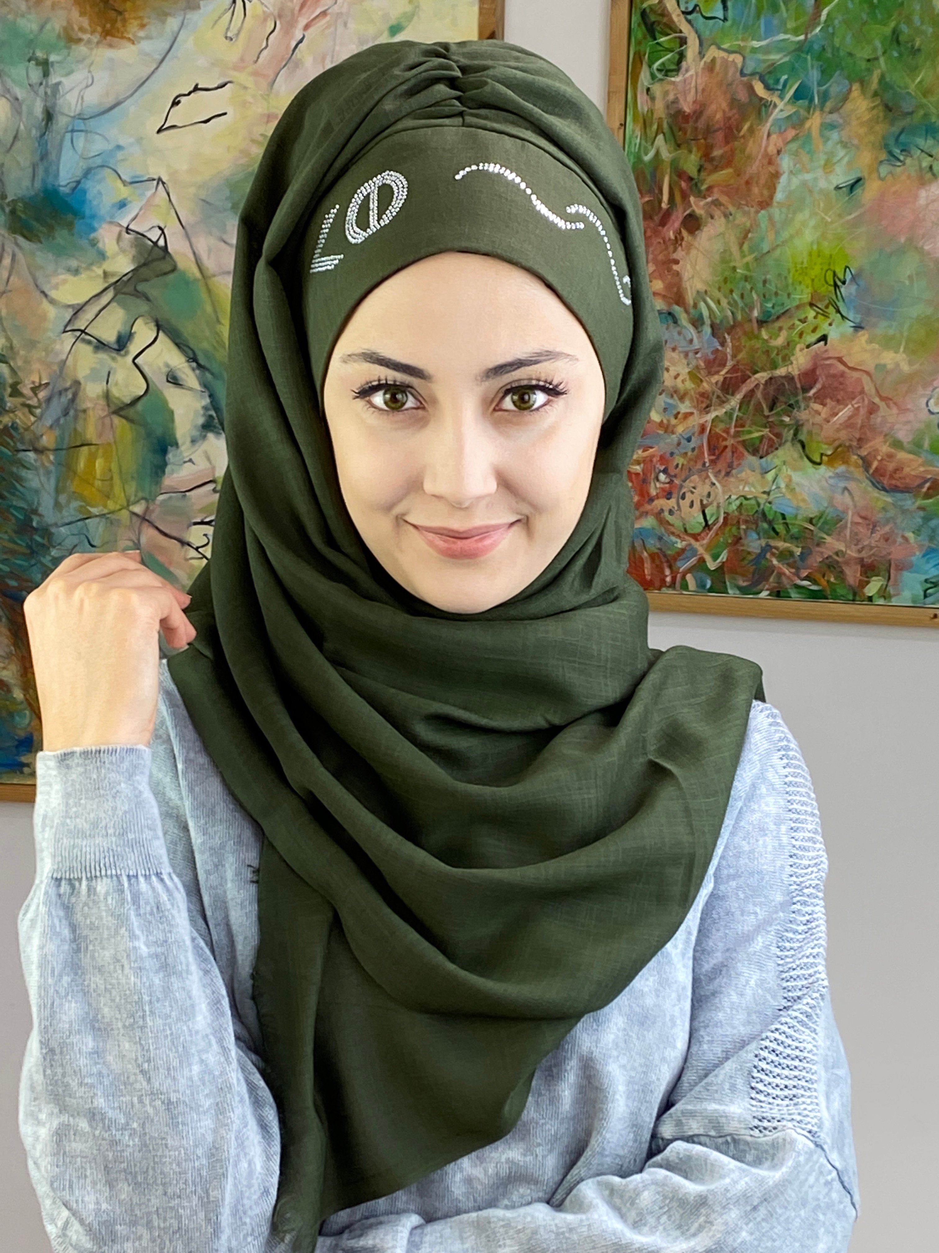 Taşlı Toka Modelli Şal