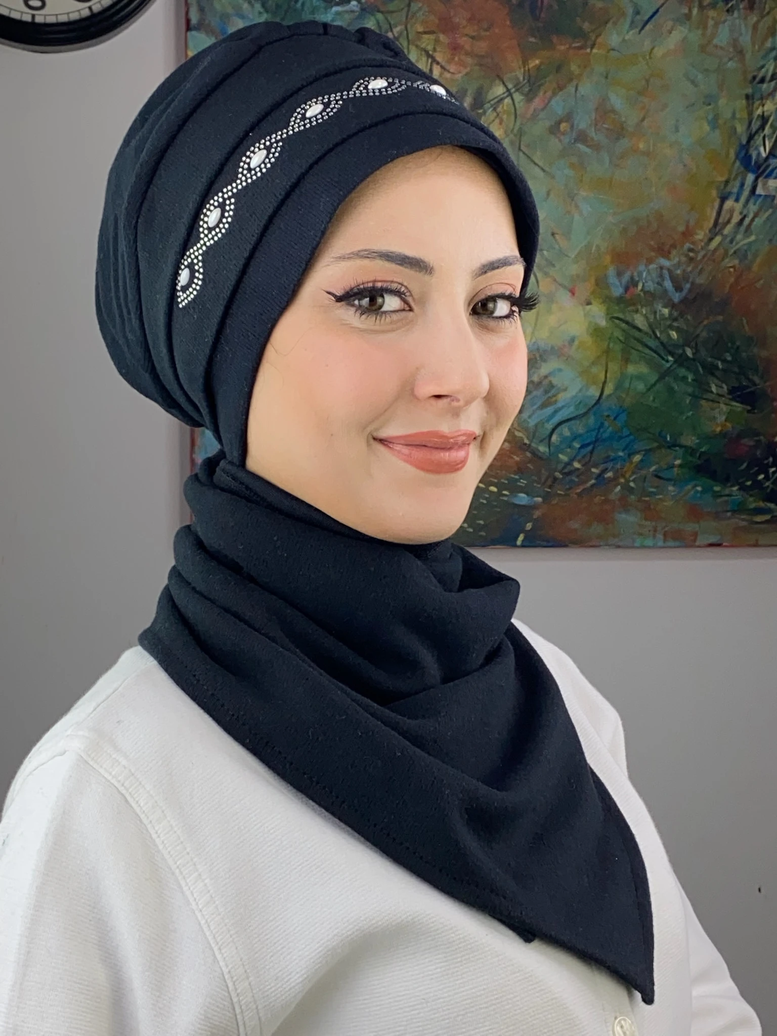 ARPA İNCİ YILAN  DESENLİ BERE 