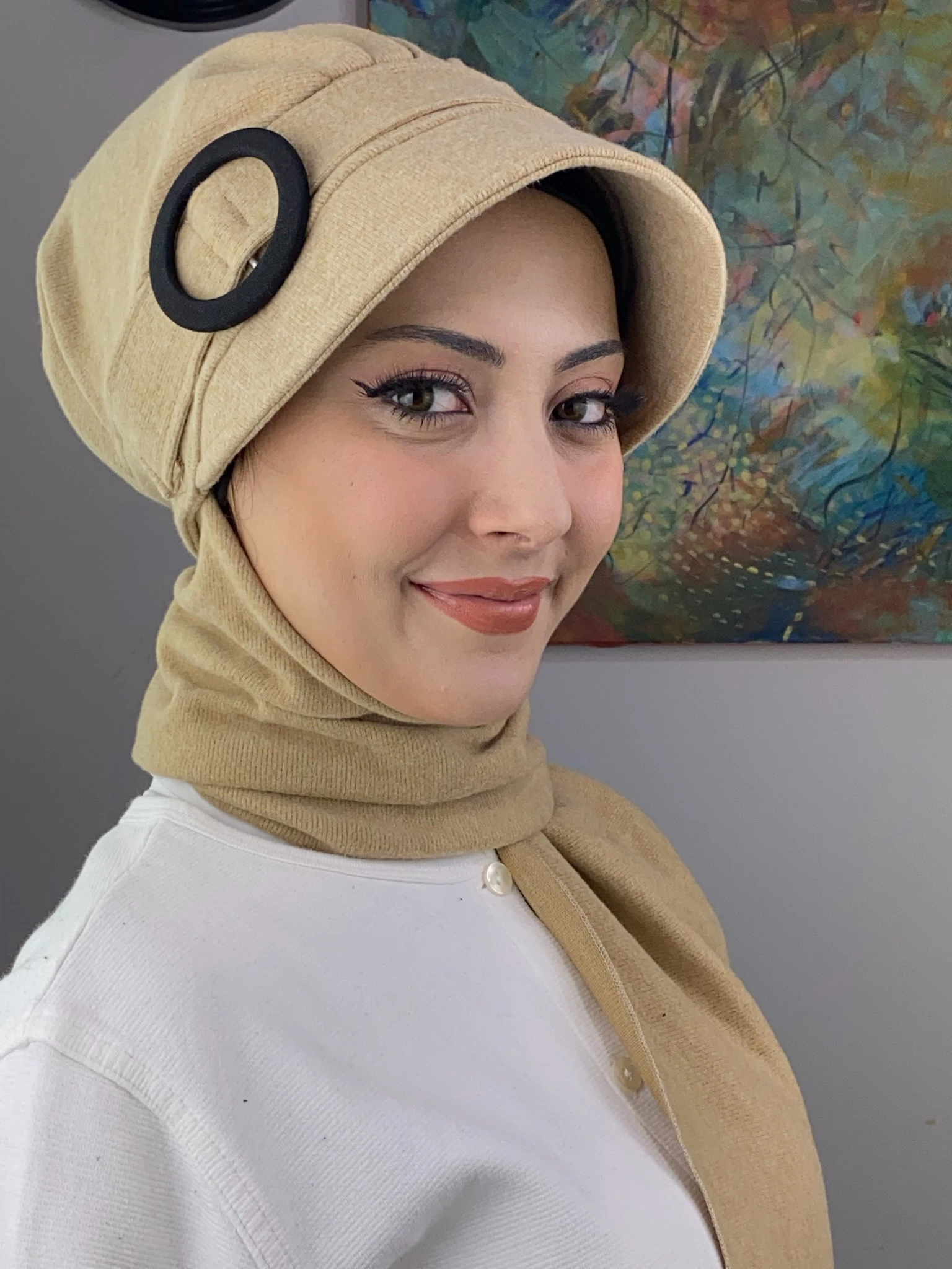 TOKALI ŞAPKA  - hardal