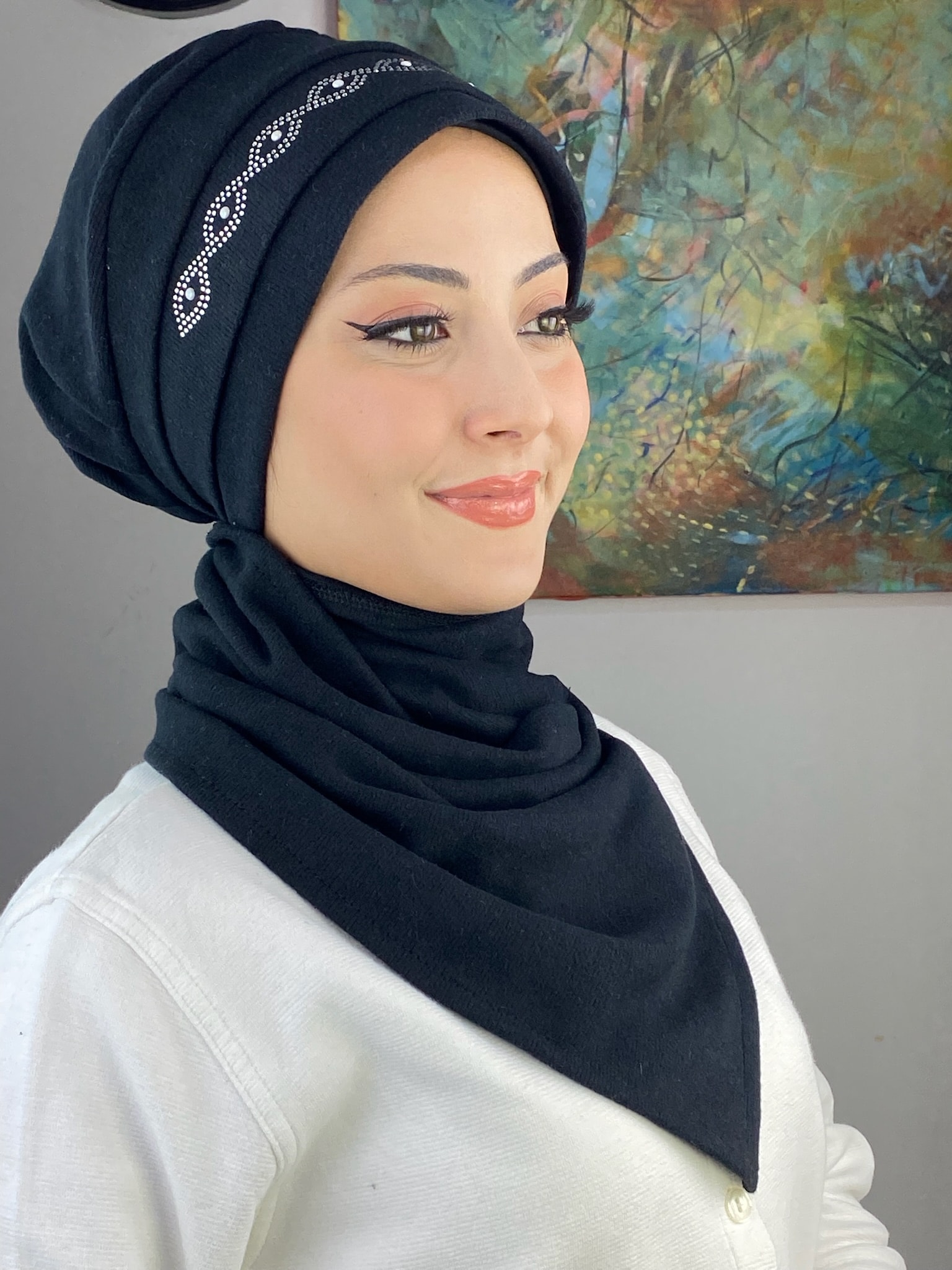 ARPA İNCİ  DESENLİ BERE