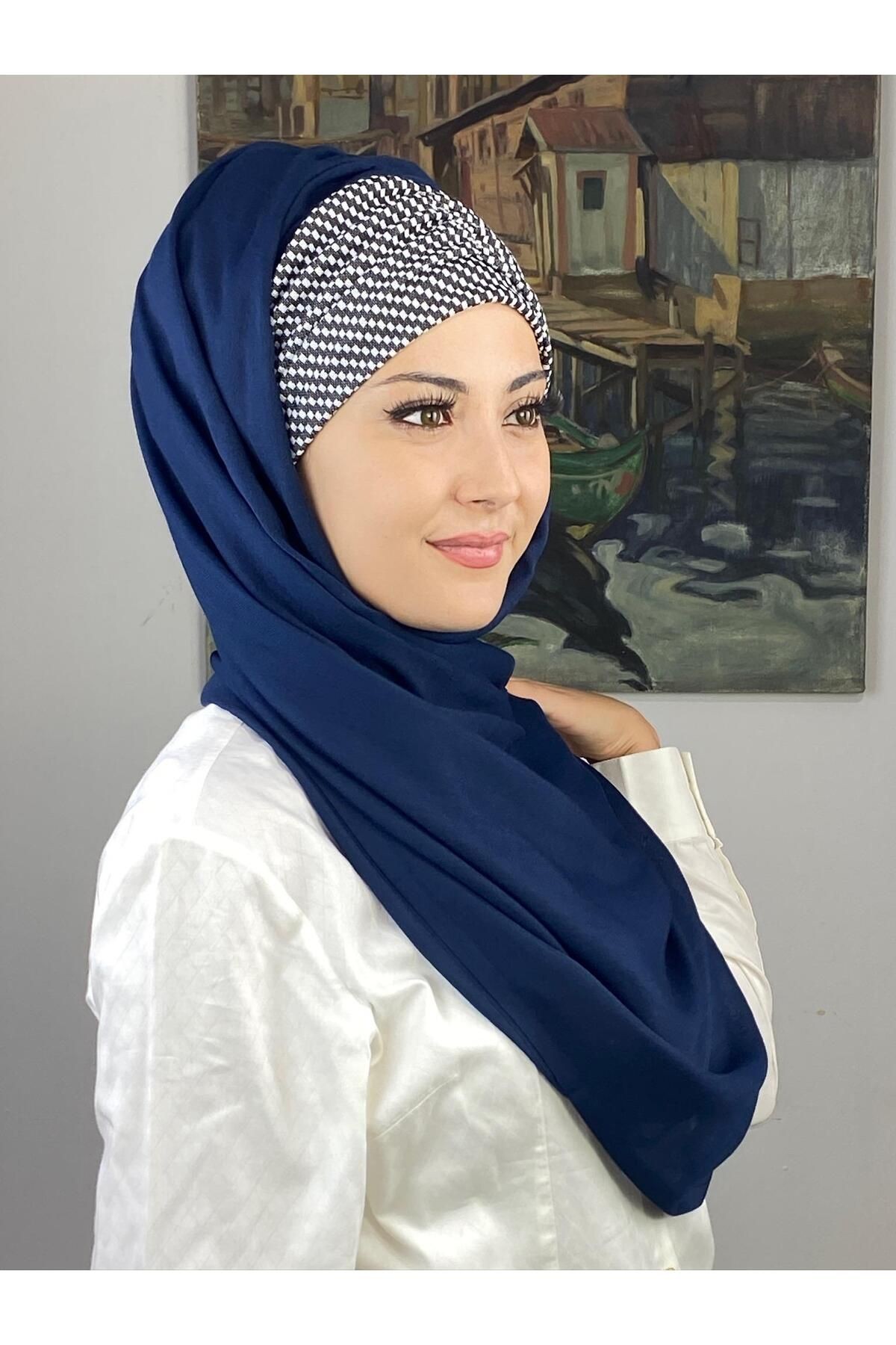 LACİVERT KAZ  BÜZGÜLÜ ŞAL