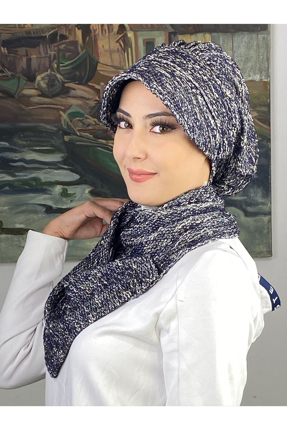 Sahra Model İkili Triko Şapka