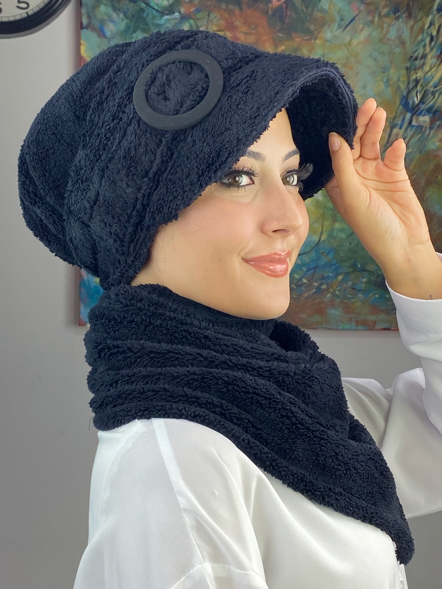 TOKALI PELUŞ ŞAPKA 
