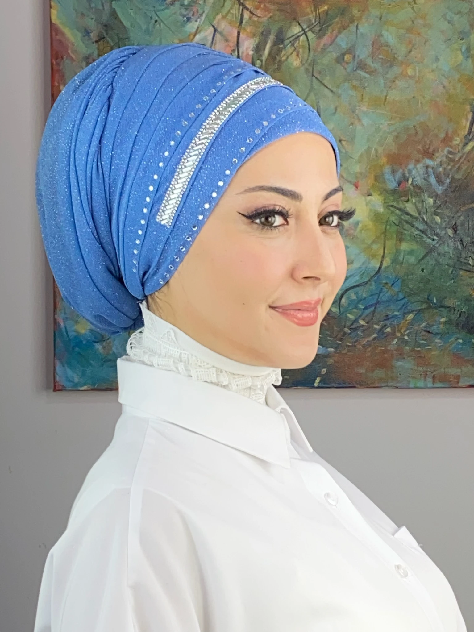 ŞERİT DETAYLI BONE ŞAL 