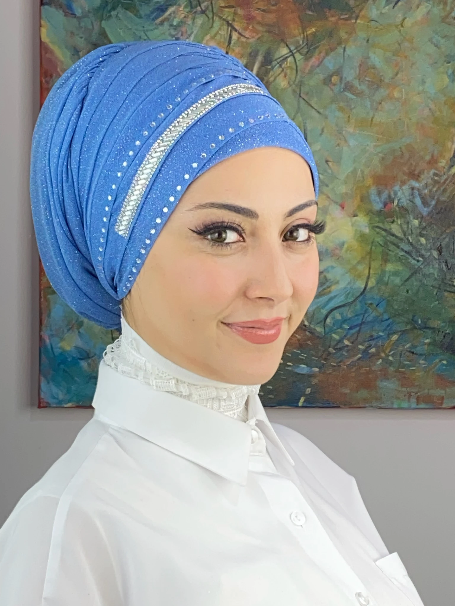 ŞERİT DETAYLI BONE ŞAL 