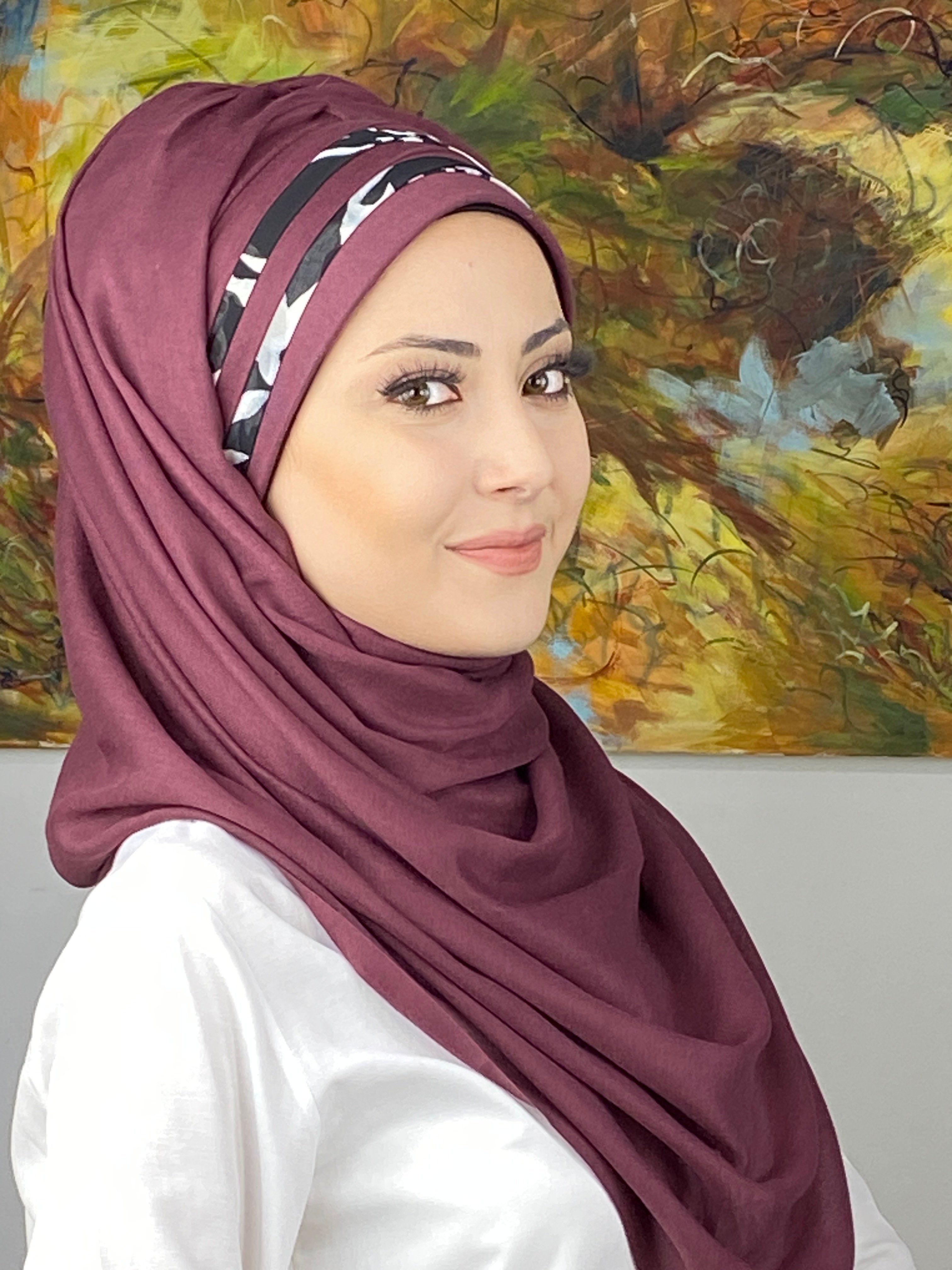 Topkapı Model Çapraz Drapeli Alaca Şeritli Desen Hazır Şal
