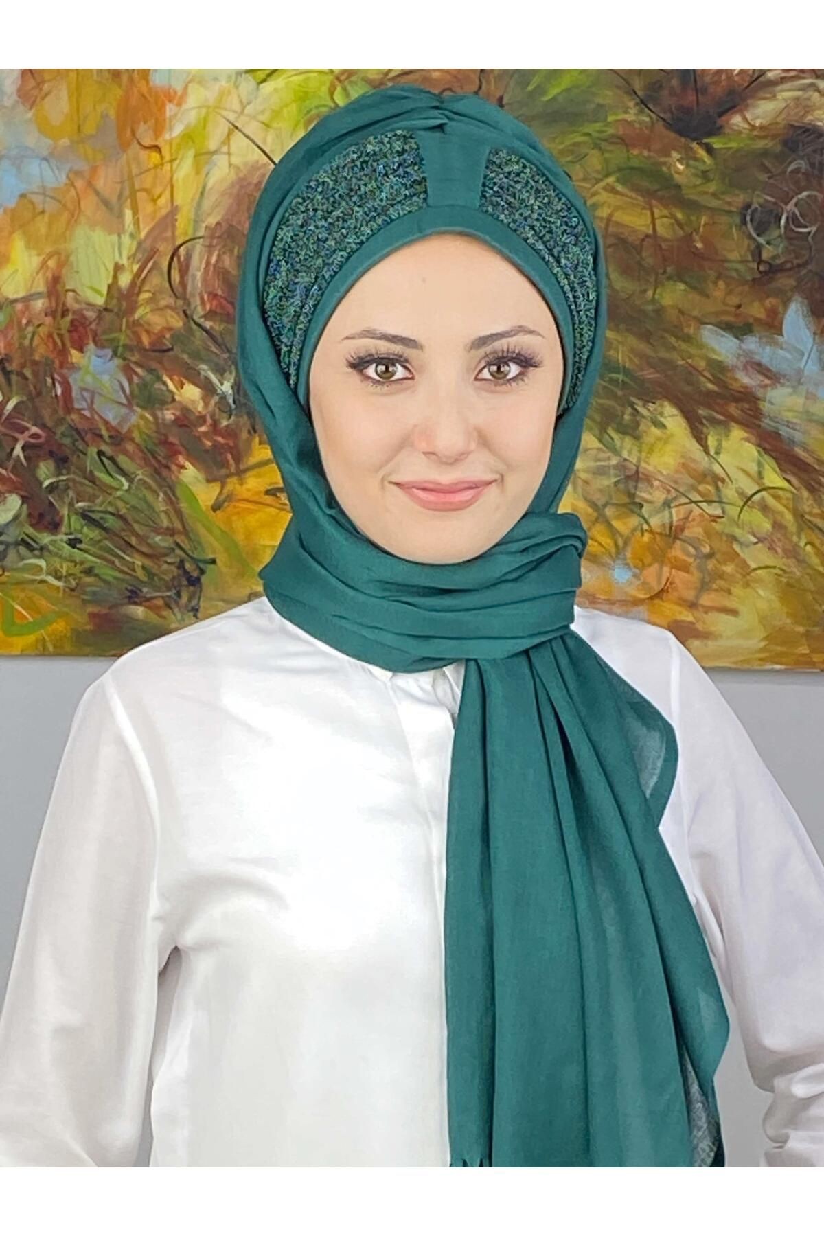 Hürrem Model Biritli Düz Desensiz Hazır Şal