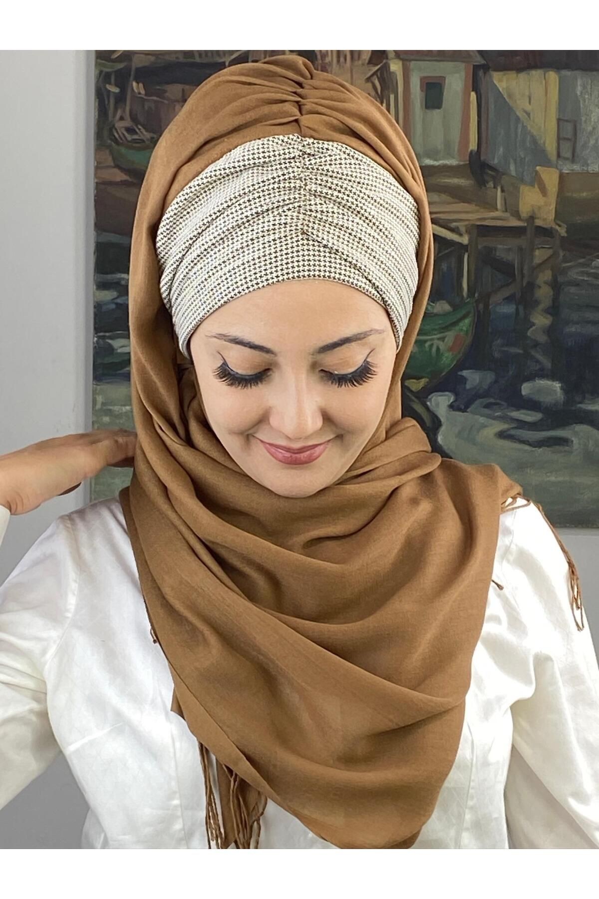 KAHVE PİTİKARE BÜZGÜLÜ ŞAL