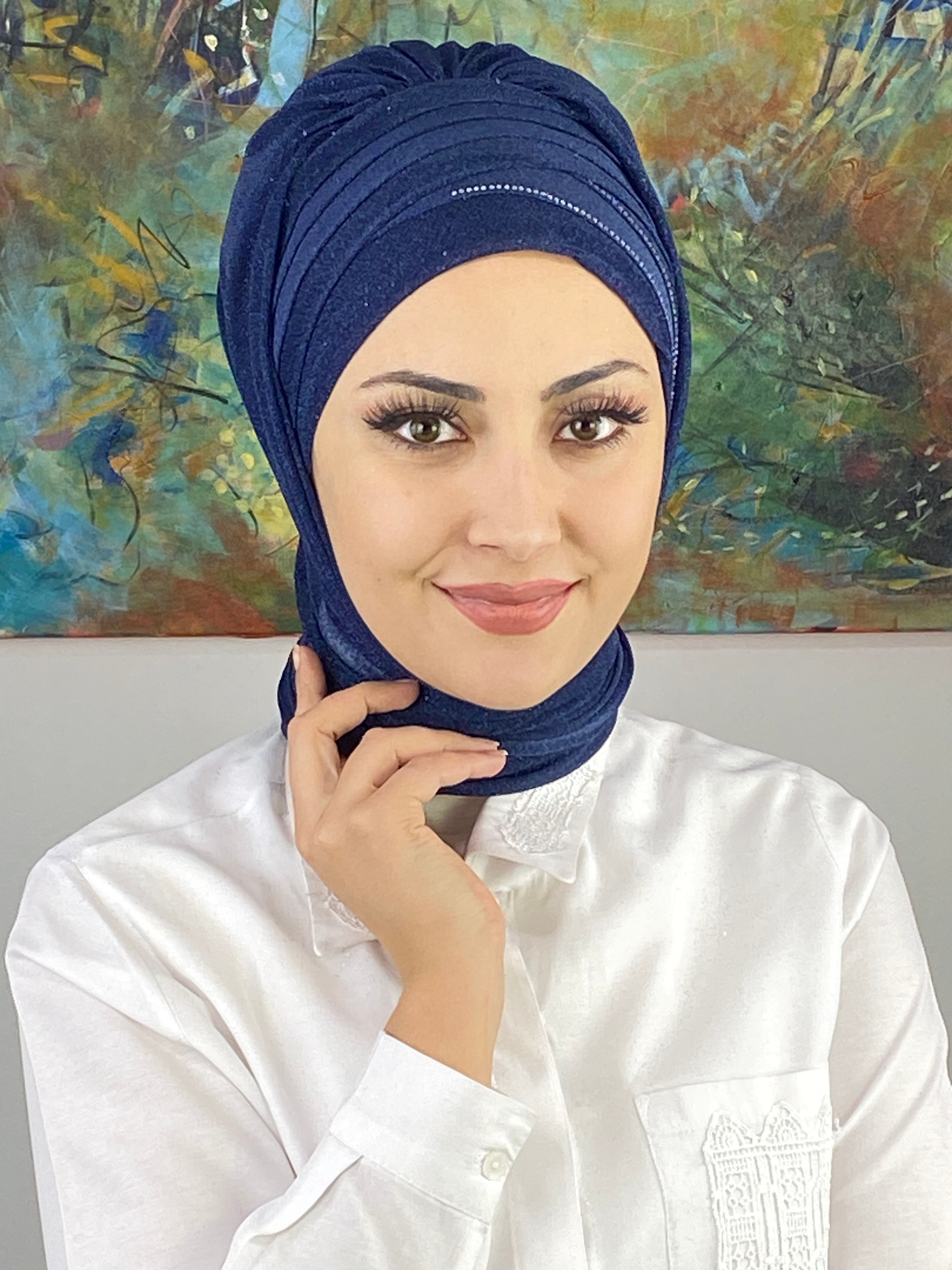 Dilber Model Çok Drapeli Üçlü Taş Abiye Simli Şal