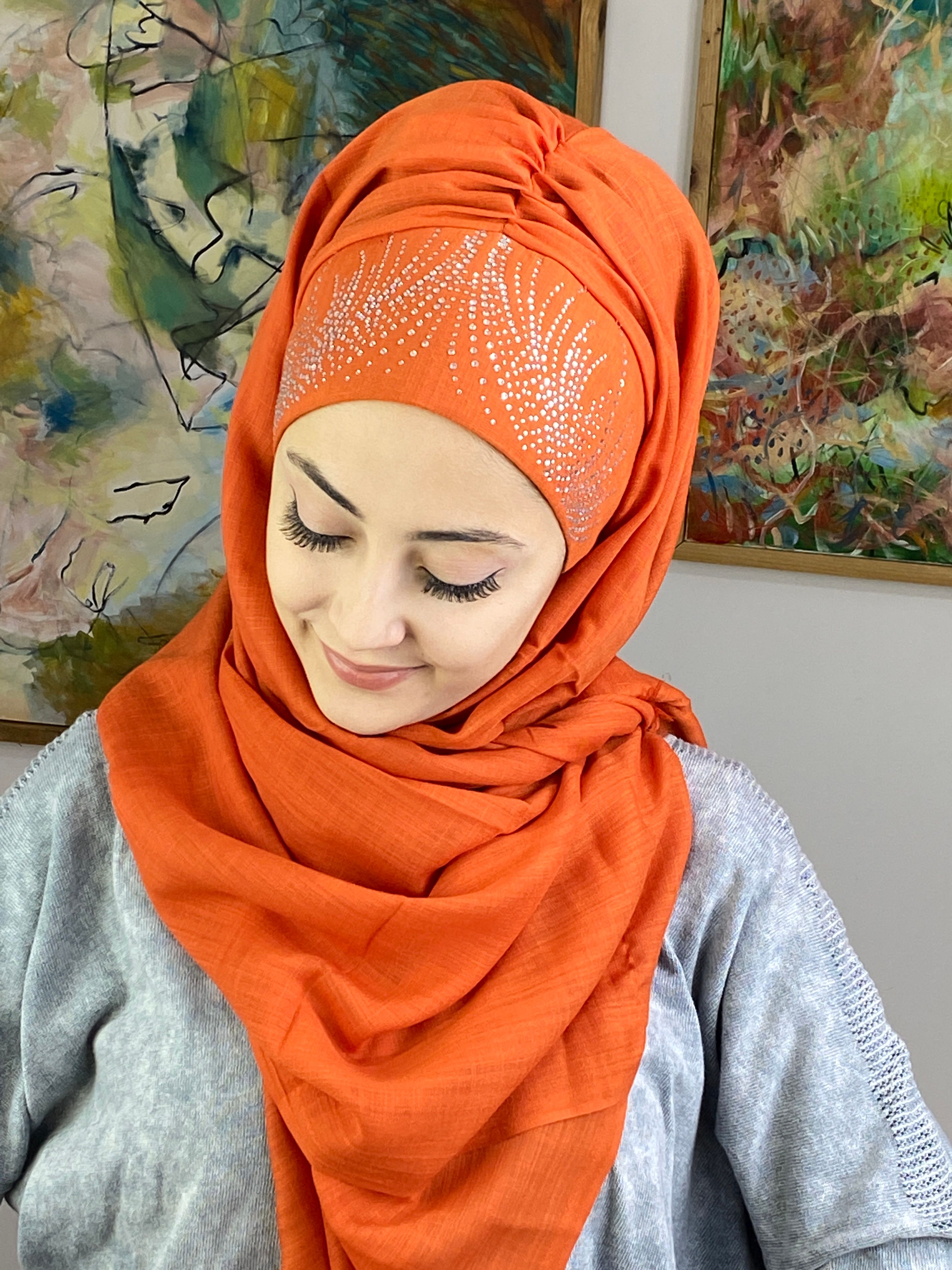 İhtişamlı Taşlı Model Şal