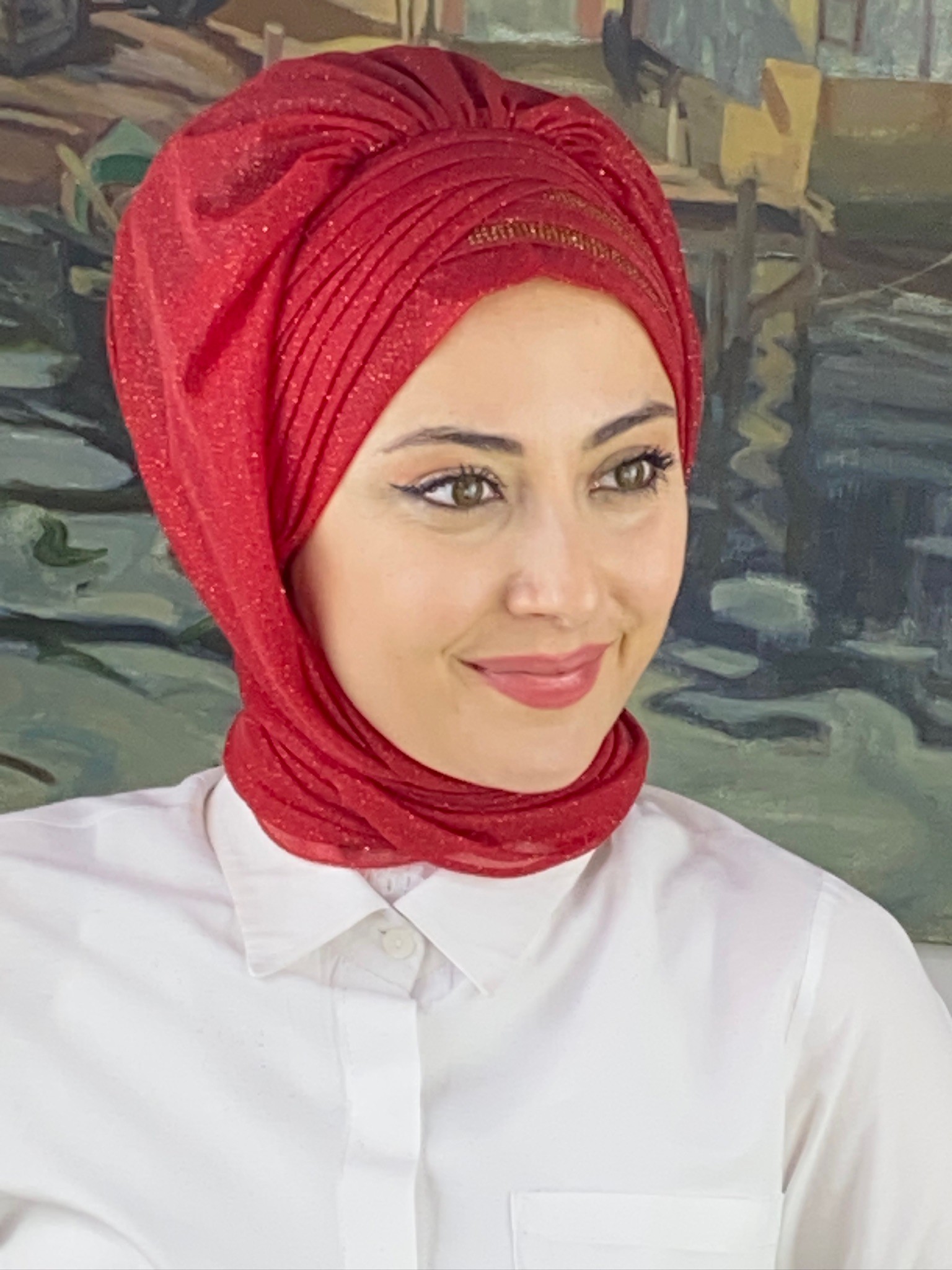 FRANSIZ CAPRAZ DRAPE DETAYLI ABİYE ŞAL