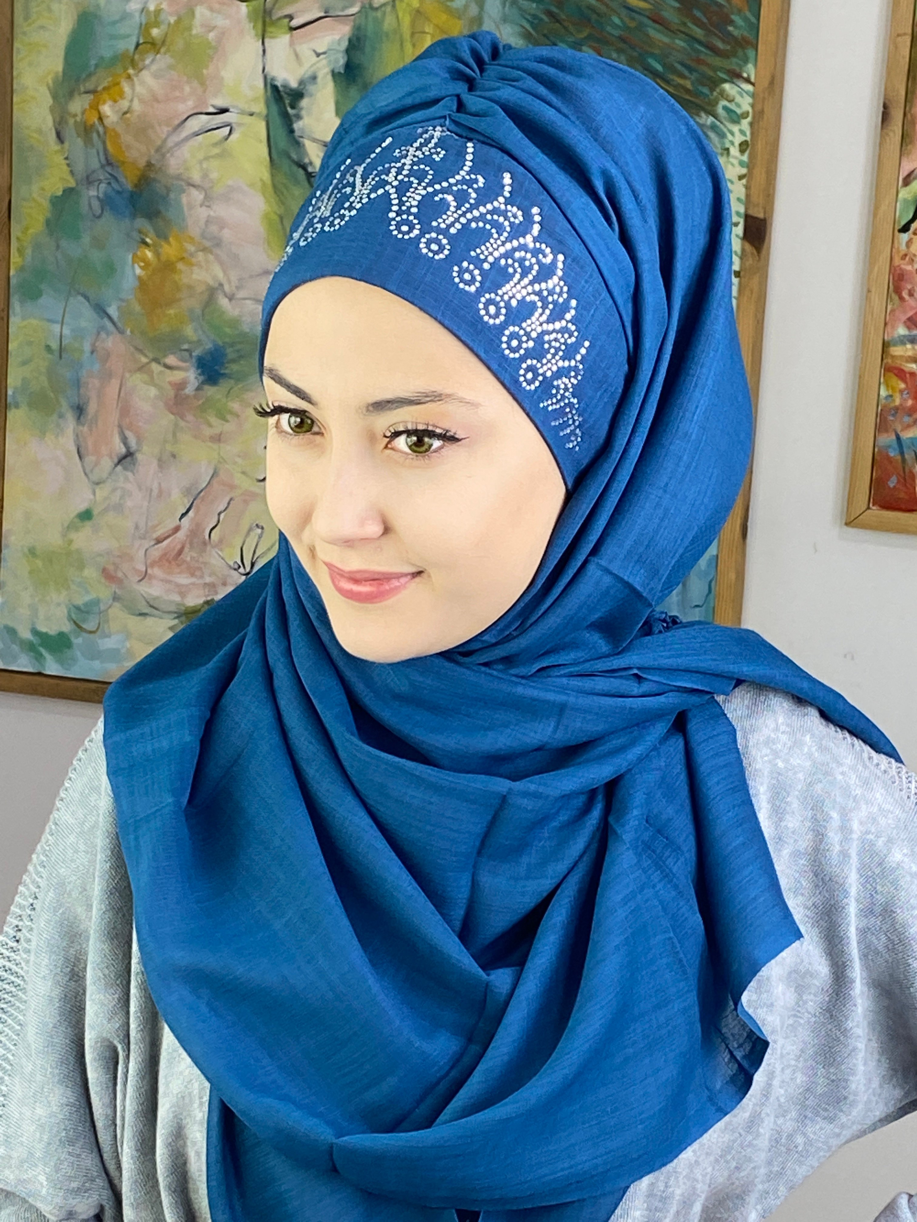 Prenses Model Taşlı Şal
