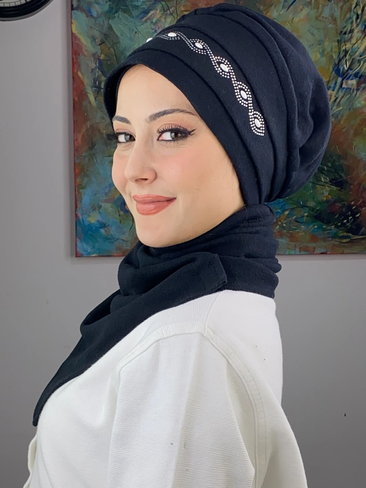 ARPA İNCİ YILAN  DESENLİ BERE 