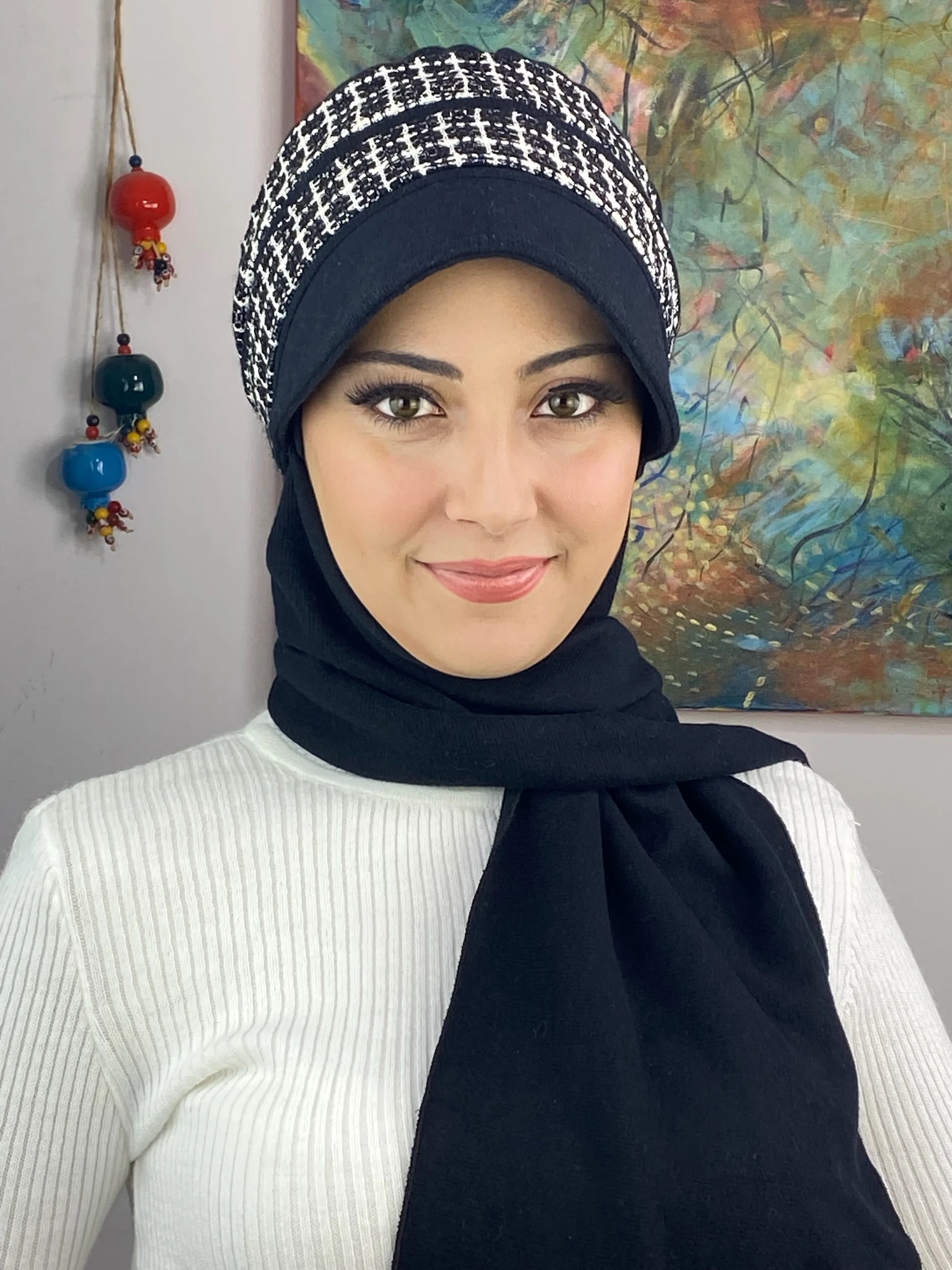 KARE DESENLİ ŞAPKA 