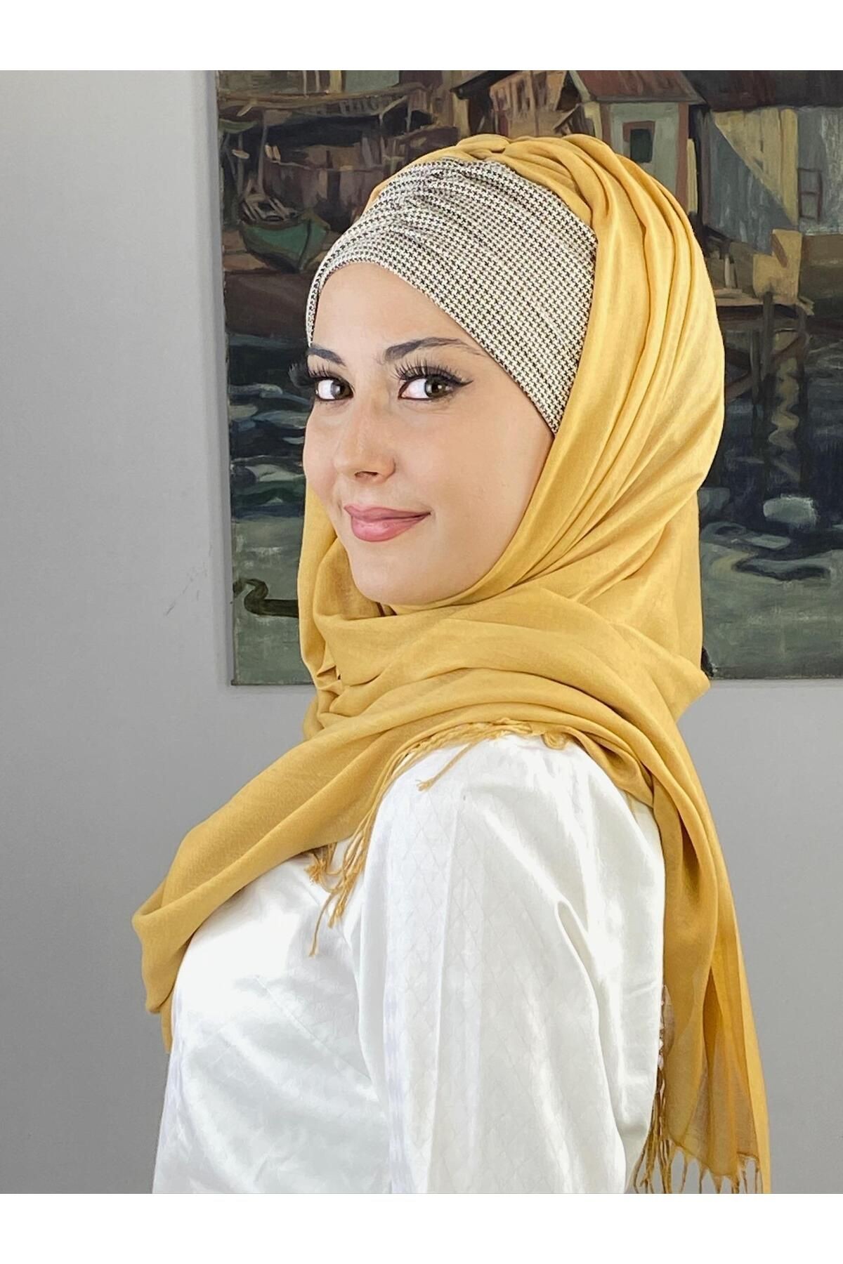 SARI PİTİKARE BÜZGÜLÜ ŞAL
