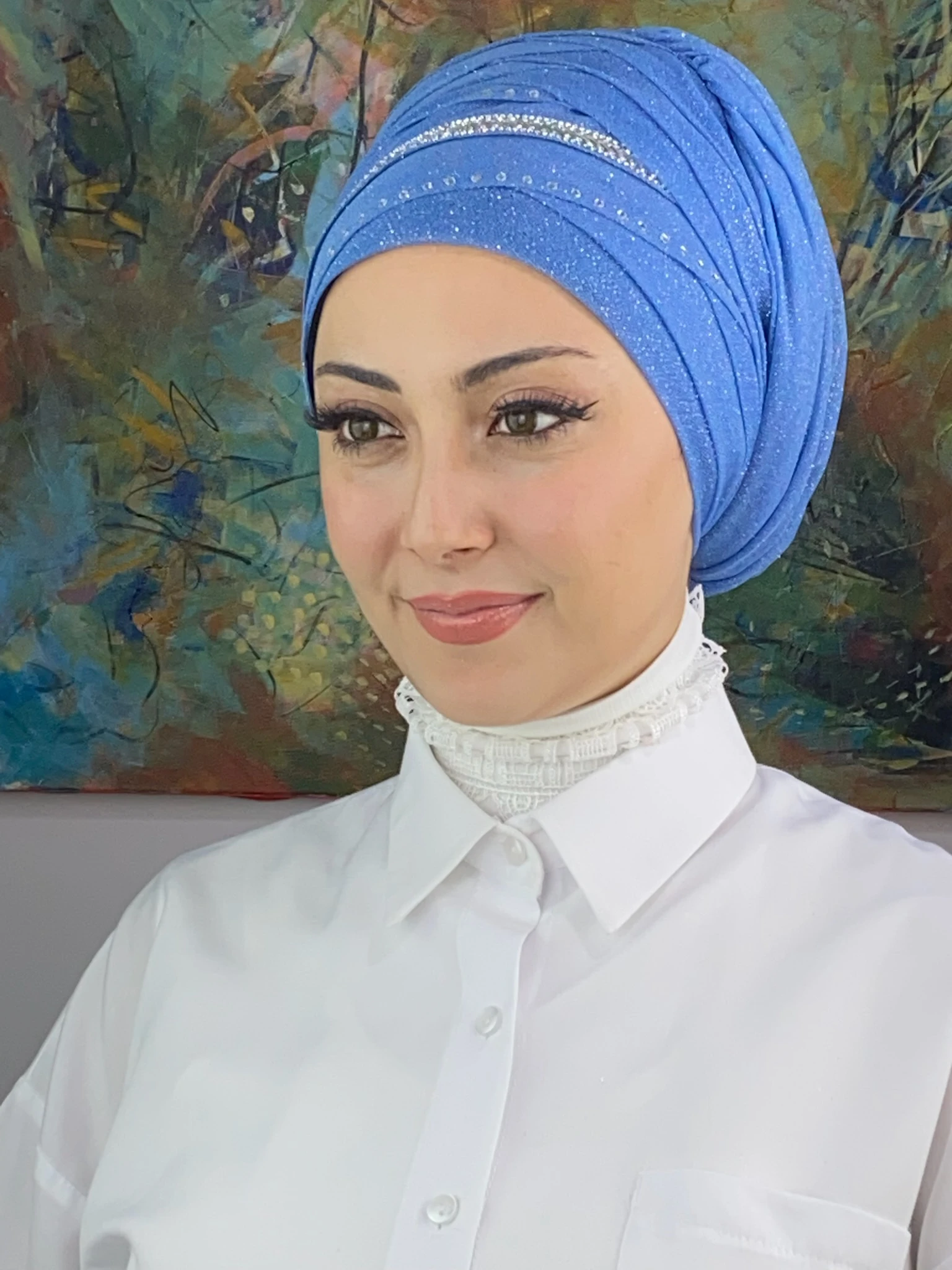 ŞERİT DETAYLI BONE ŞAL 