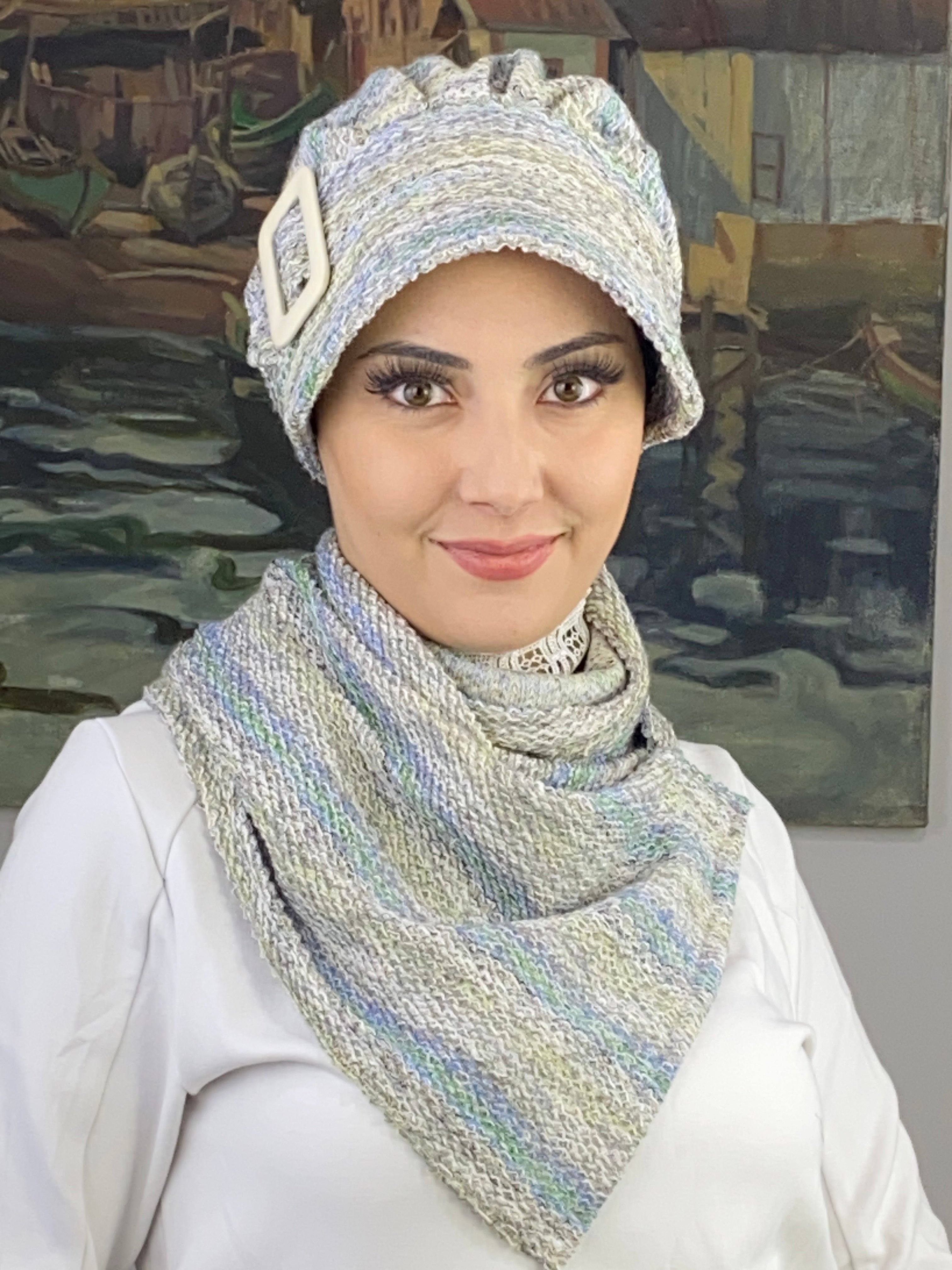 Sahra Model İkili Triko Şapka