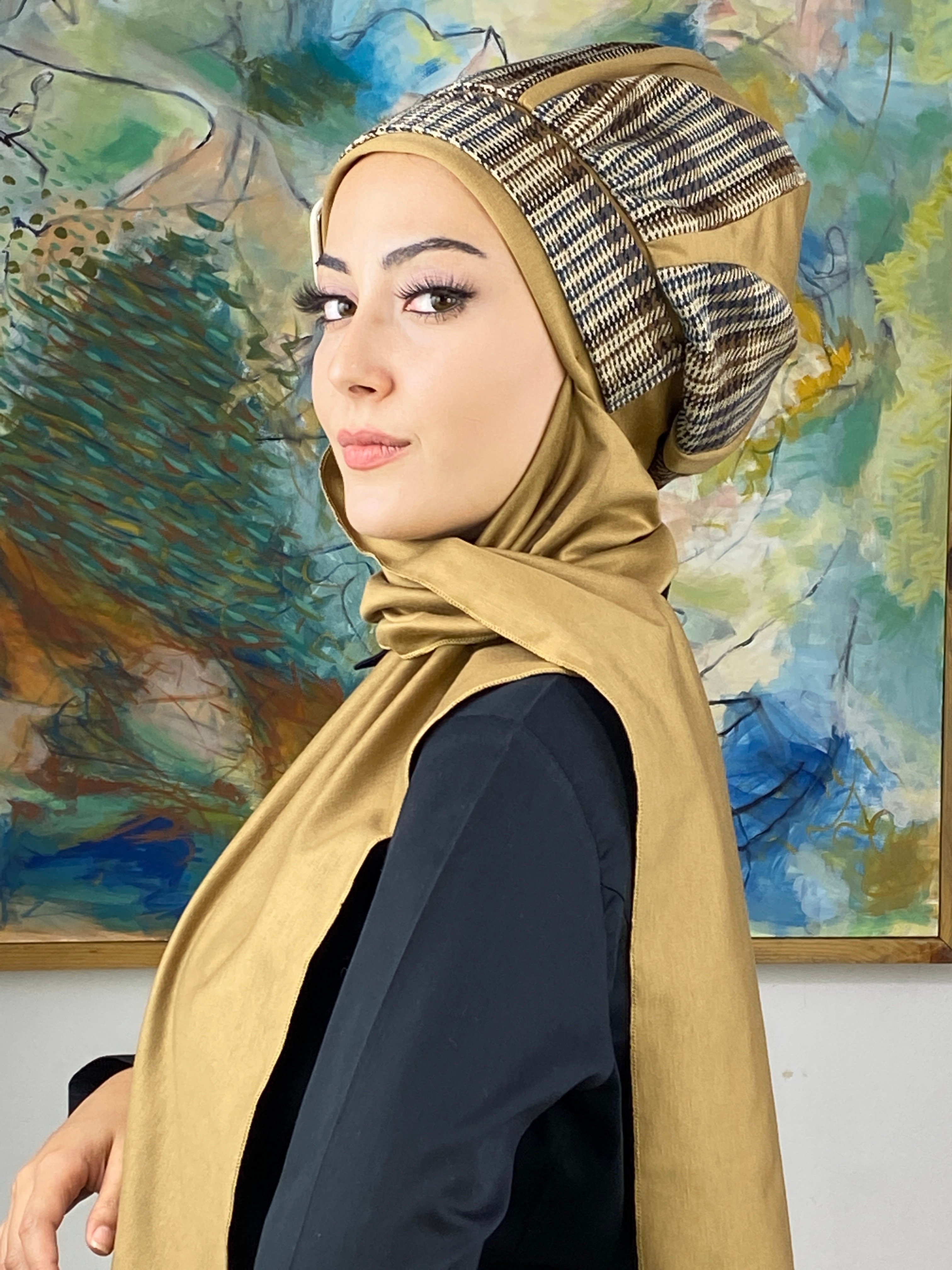 Damla Model İri Ekoseli Teasettür Bere