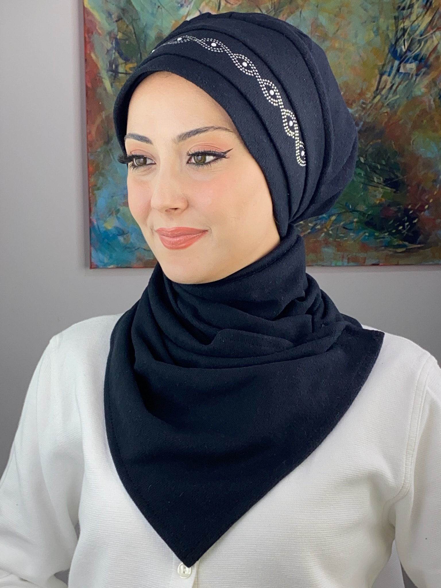 ARPA İNCİ  DESENLİ BERE