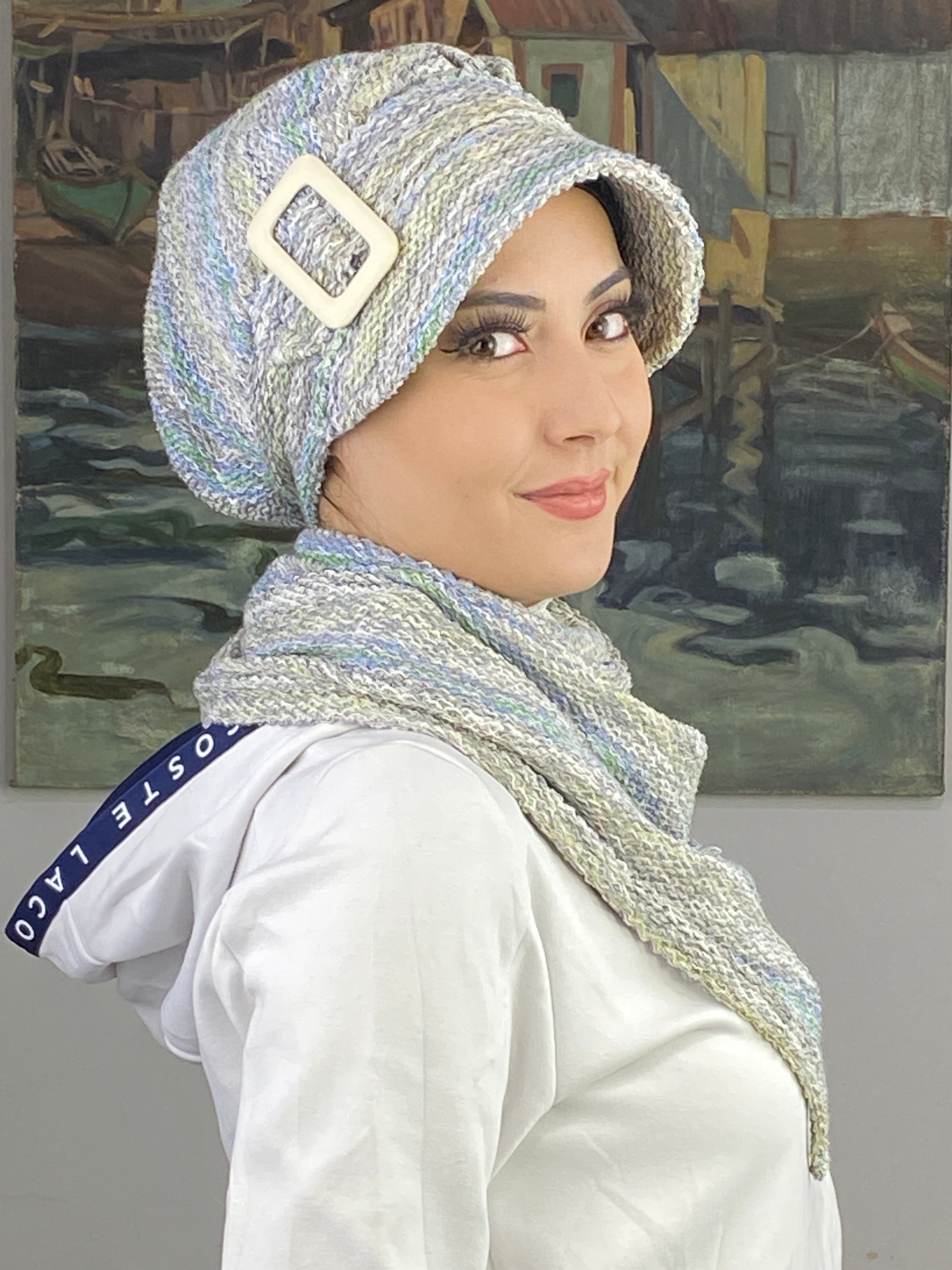 Sahra Model İkili Triko Şapka
