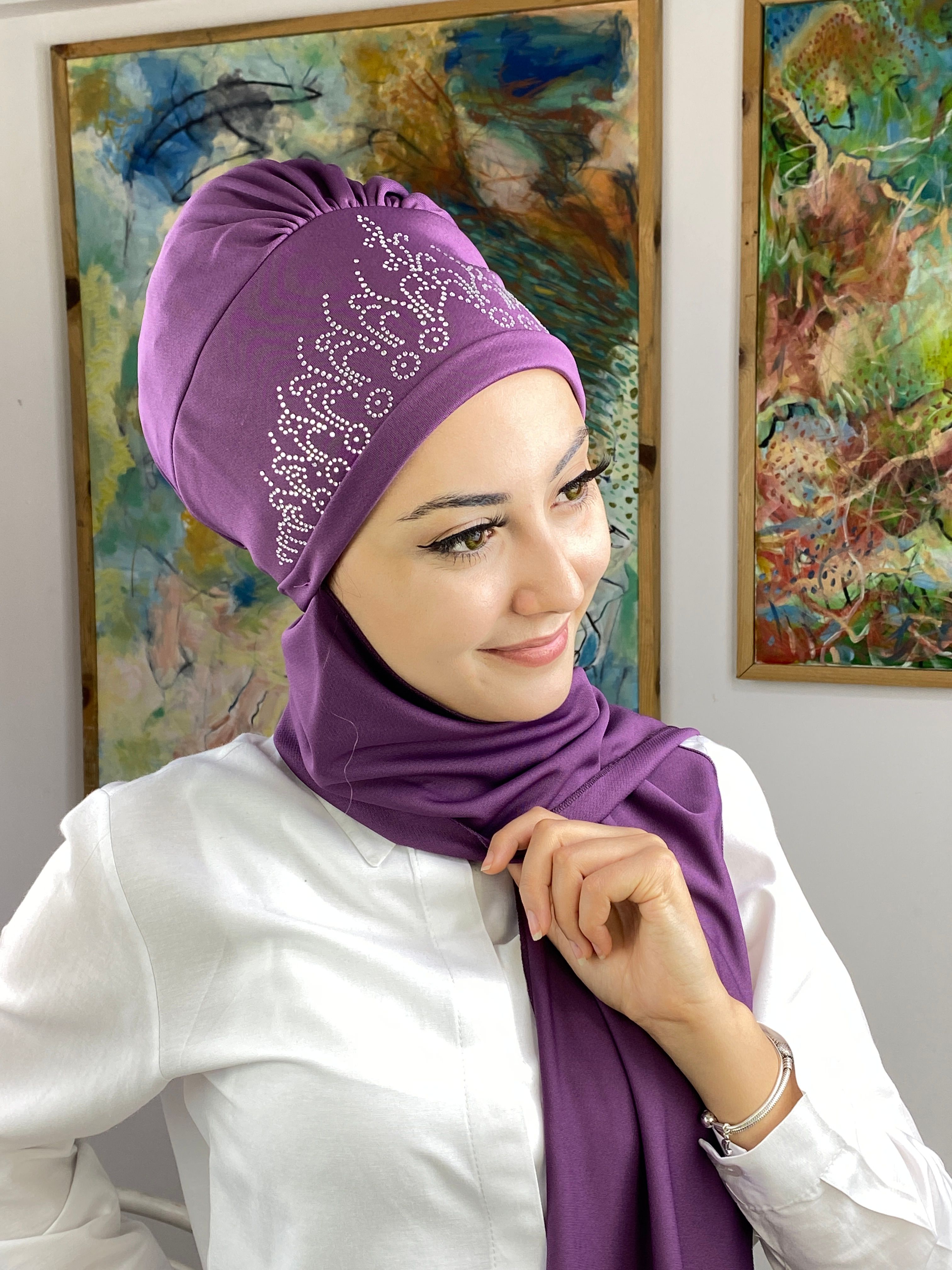 Prenses Model Büzgülü Atkılı Bone