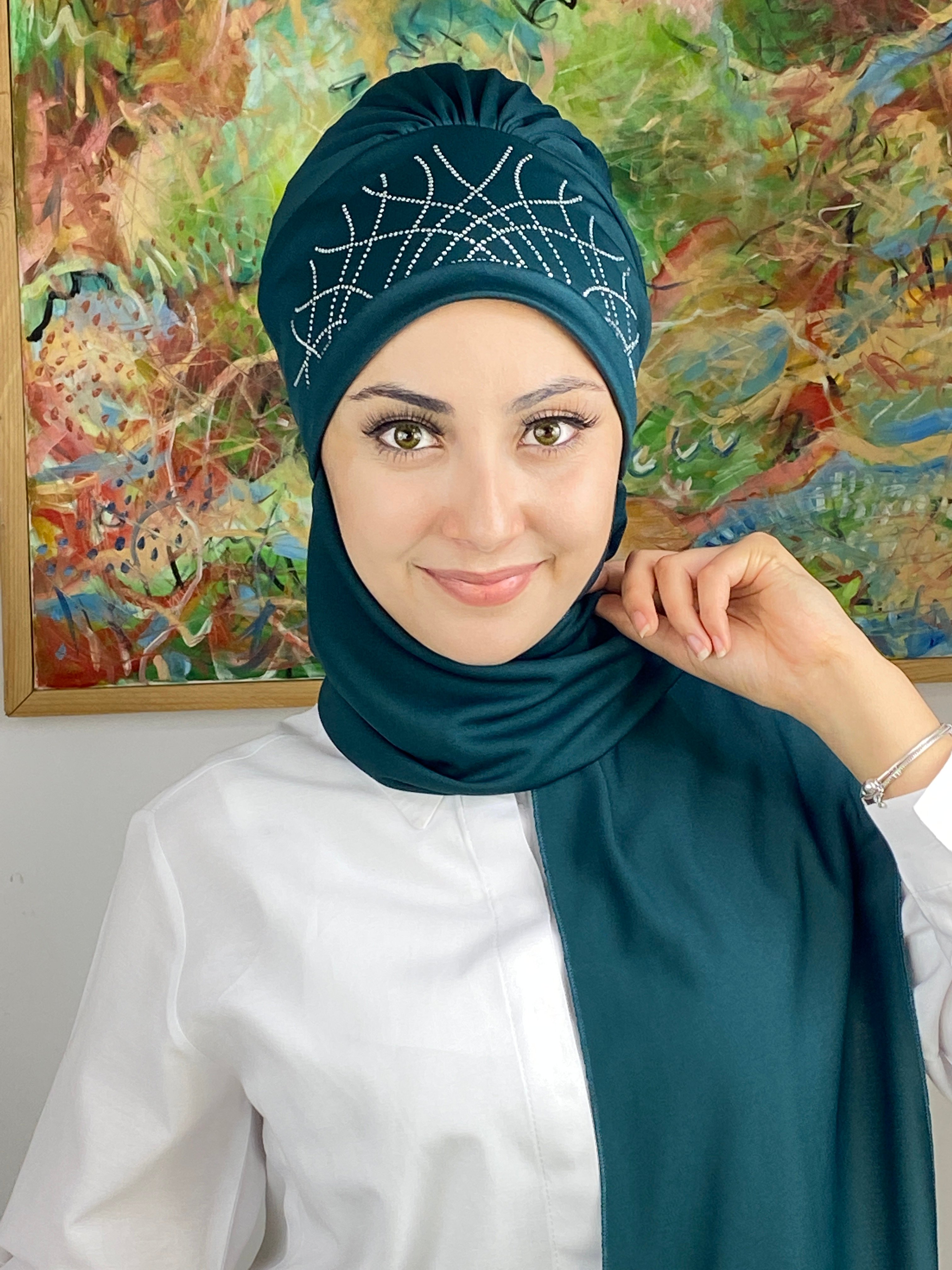 Taç Model Atkılı Bone - petrol yeşili