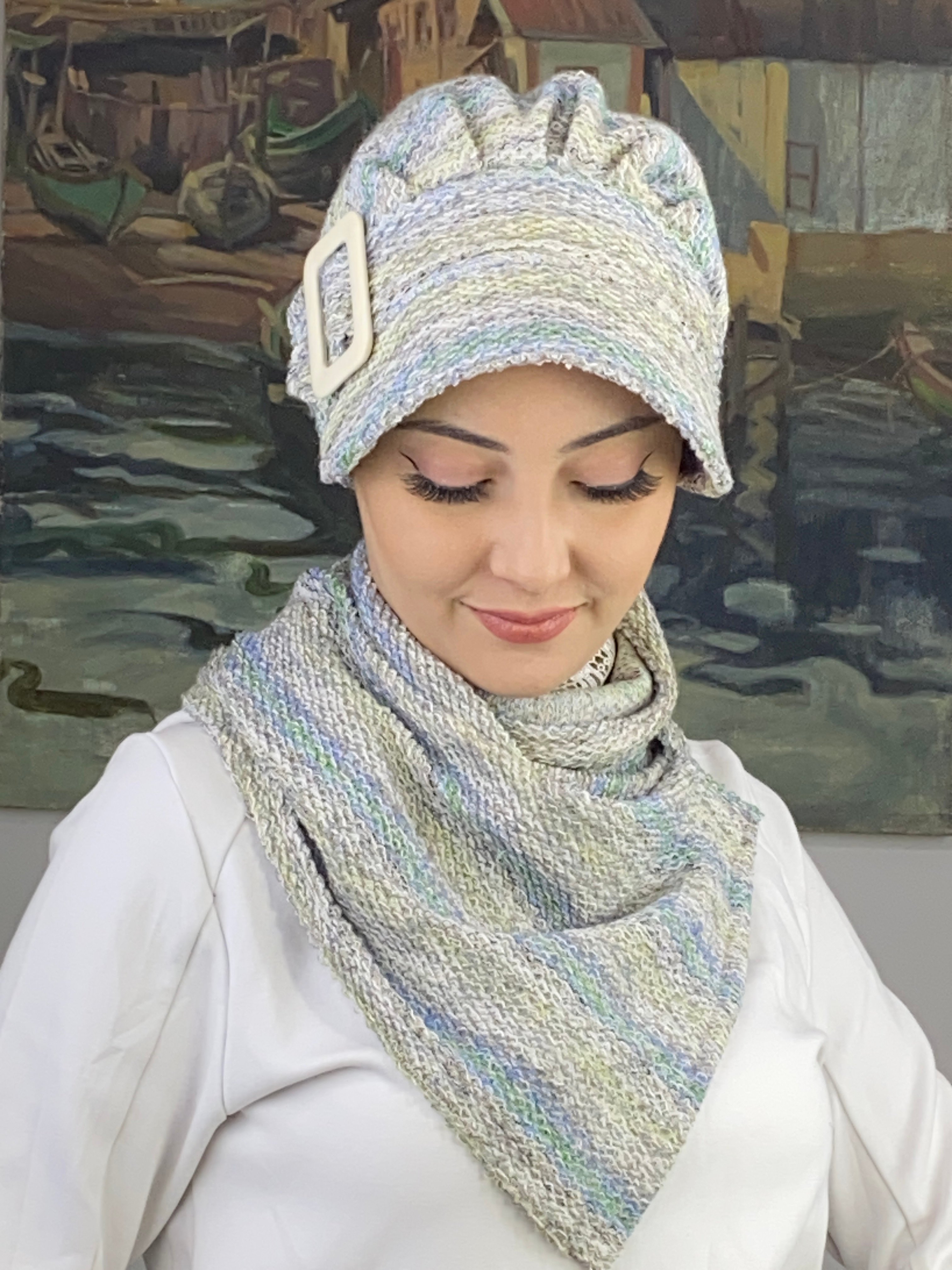 Sahra Model İkili Triko Şapka