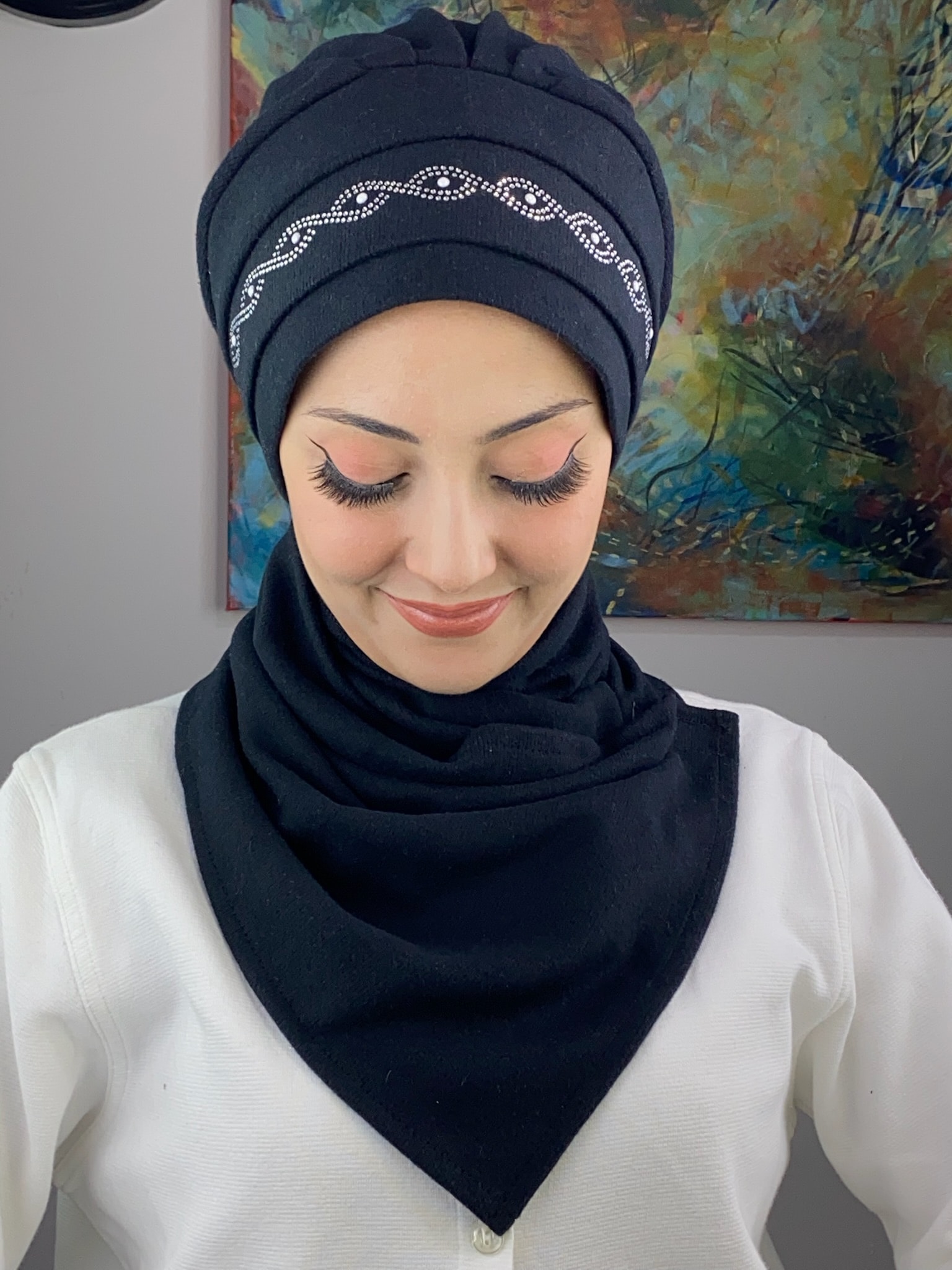 ARPA İNCİ  DESENLİ BERE