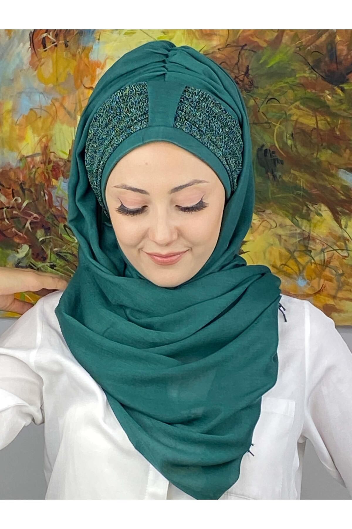 Hürrem Model Biritli Düz Desensiz Hazır Şal