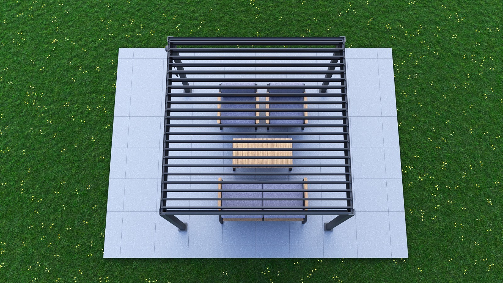 3.0m x 3.0m Kozmos Pergola