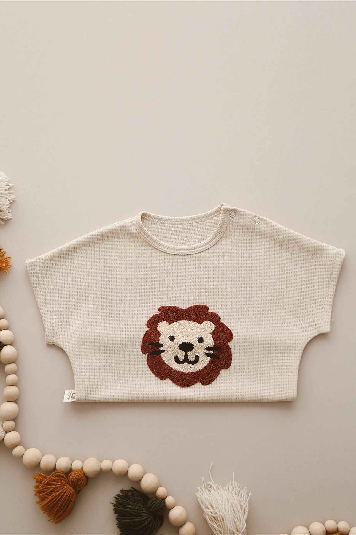 Waffle Aslan T-shirt Bebek Çocuk Unisex