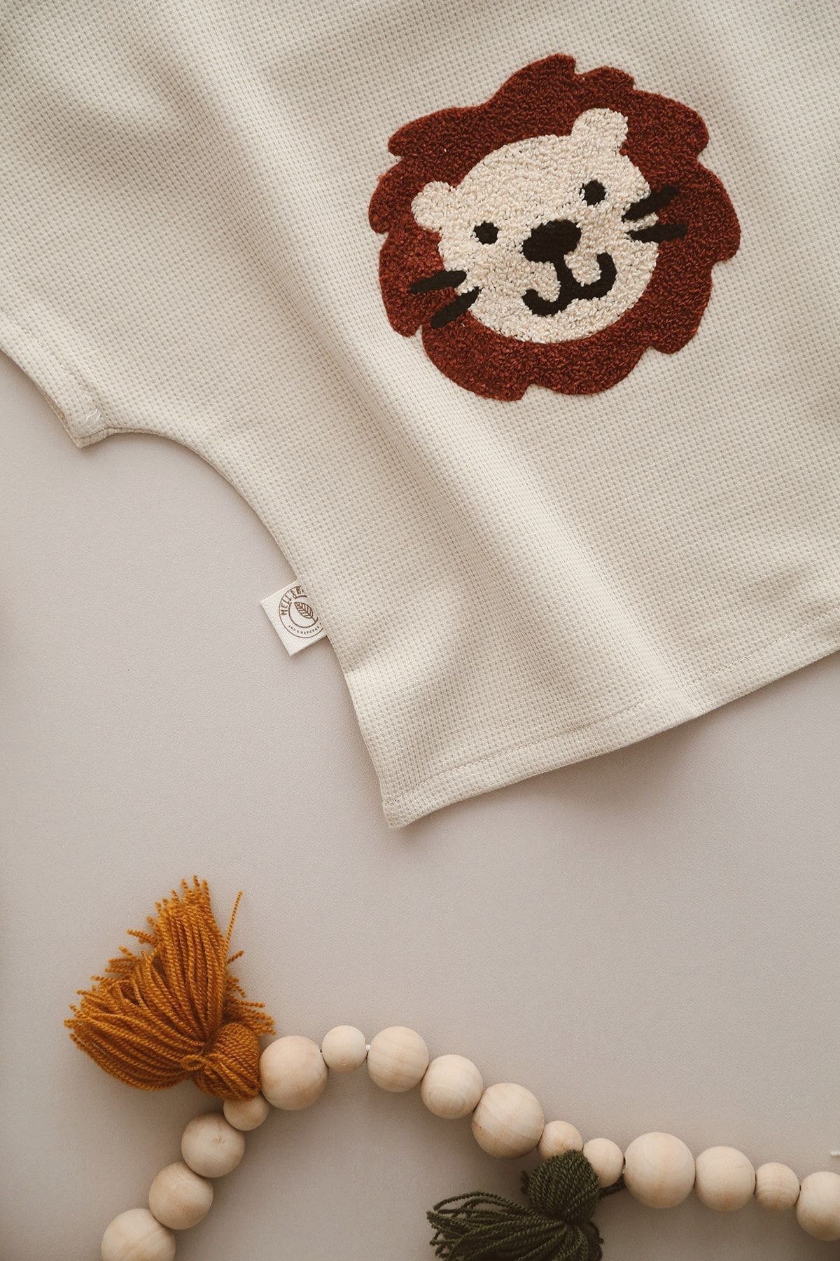 Waffle Aslan T-shirt Bebek Çocuk Unisex