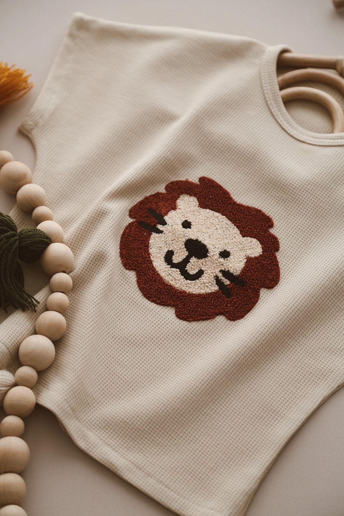 Waffle Aslan T-shirt Bebek Çocuk Unisex